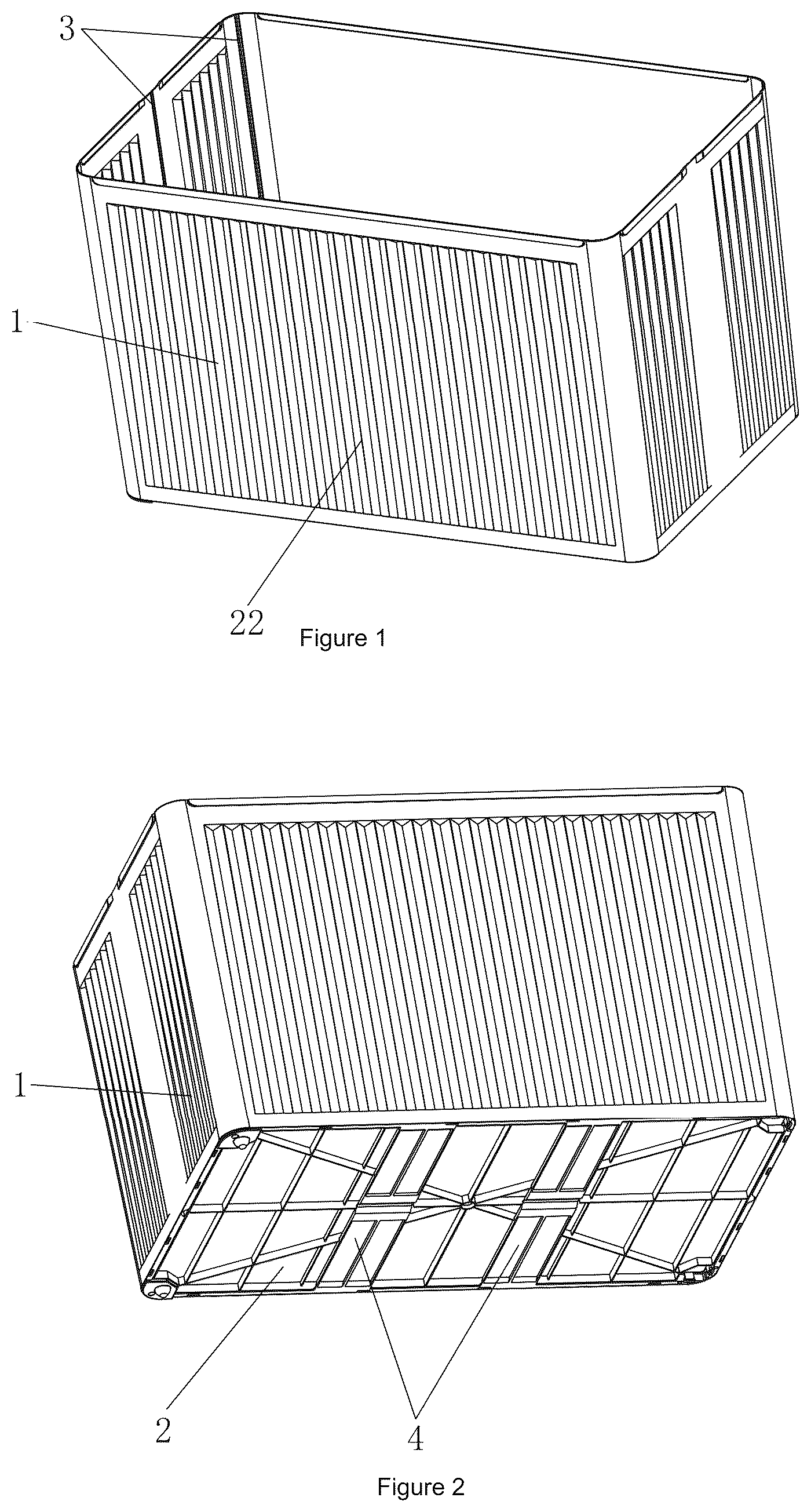 Patent US12448174 — Foldable storage box — Figure 1