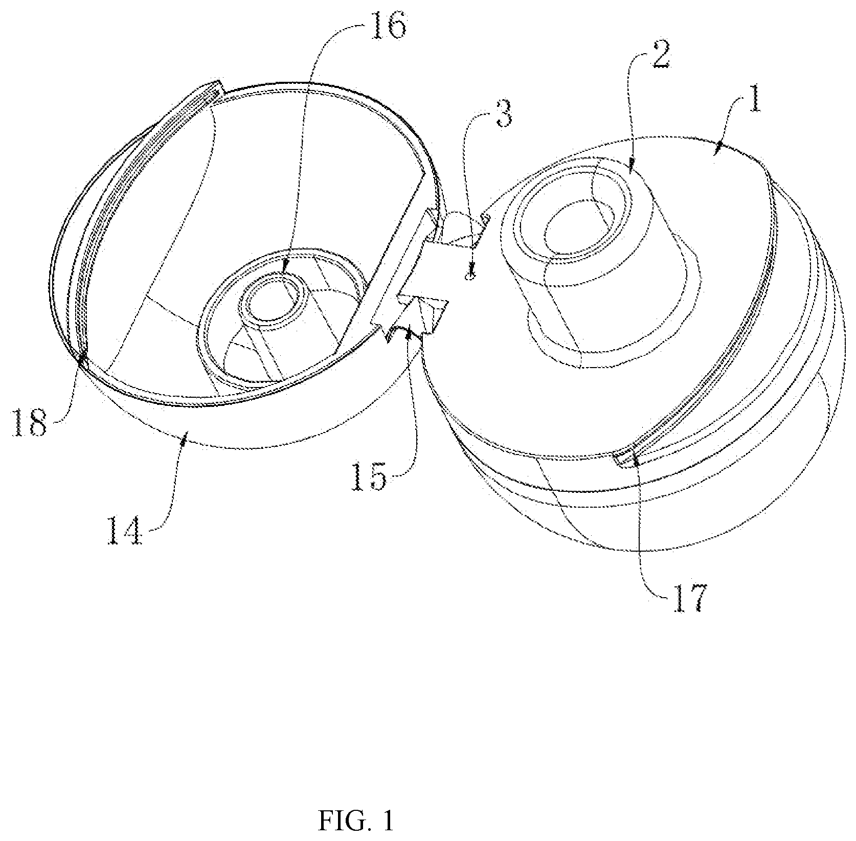 Patent US12448175 — Scent container and a drinking device head — Figure 1