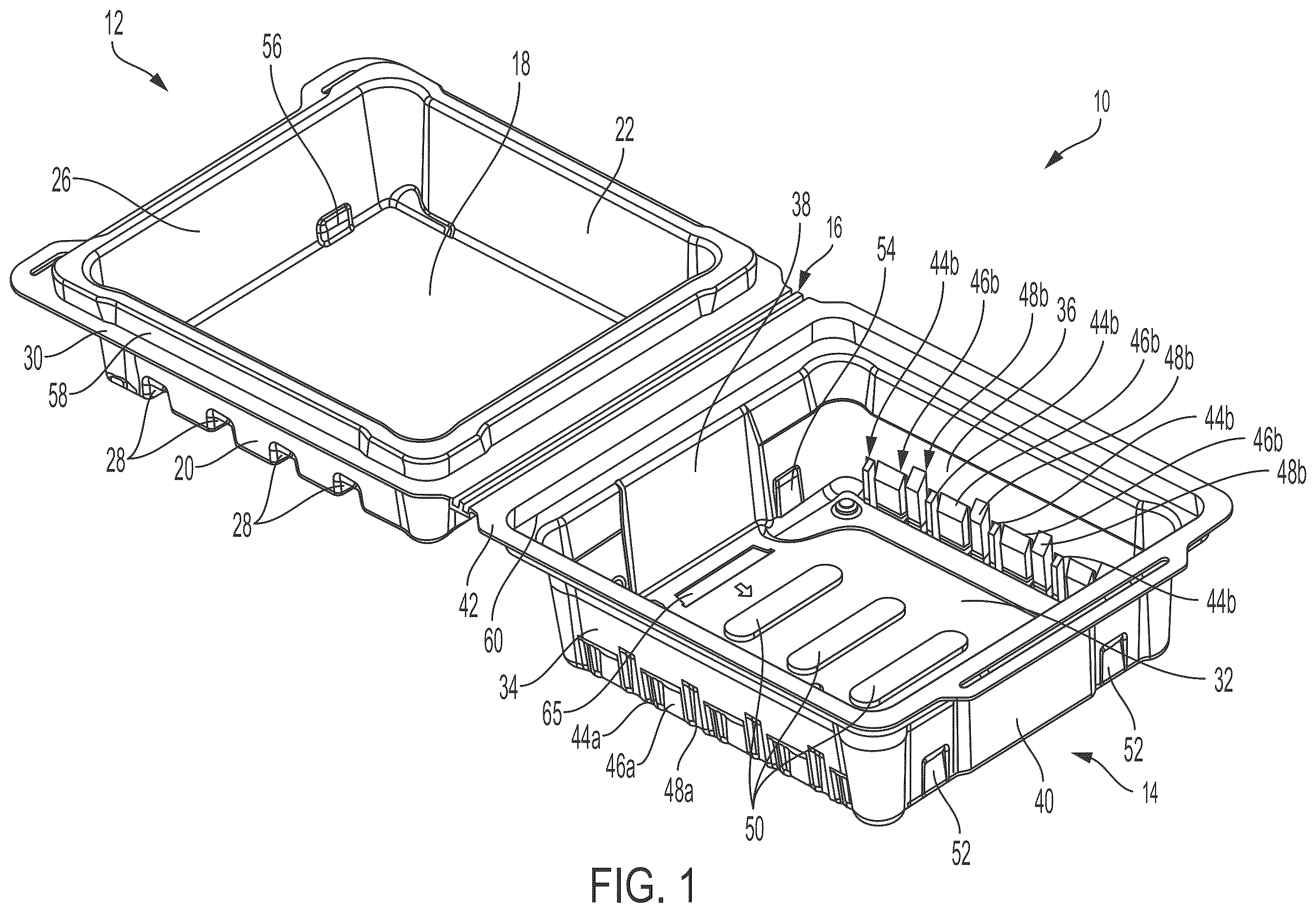 Patent US12448177 — Packaging for plates — Figure 1