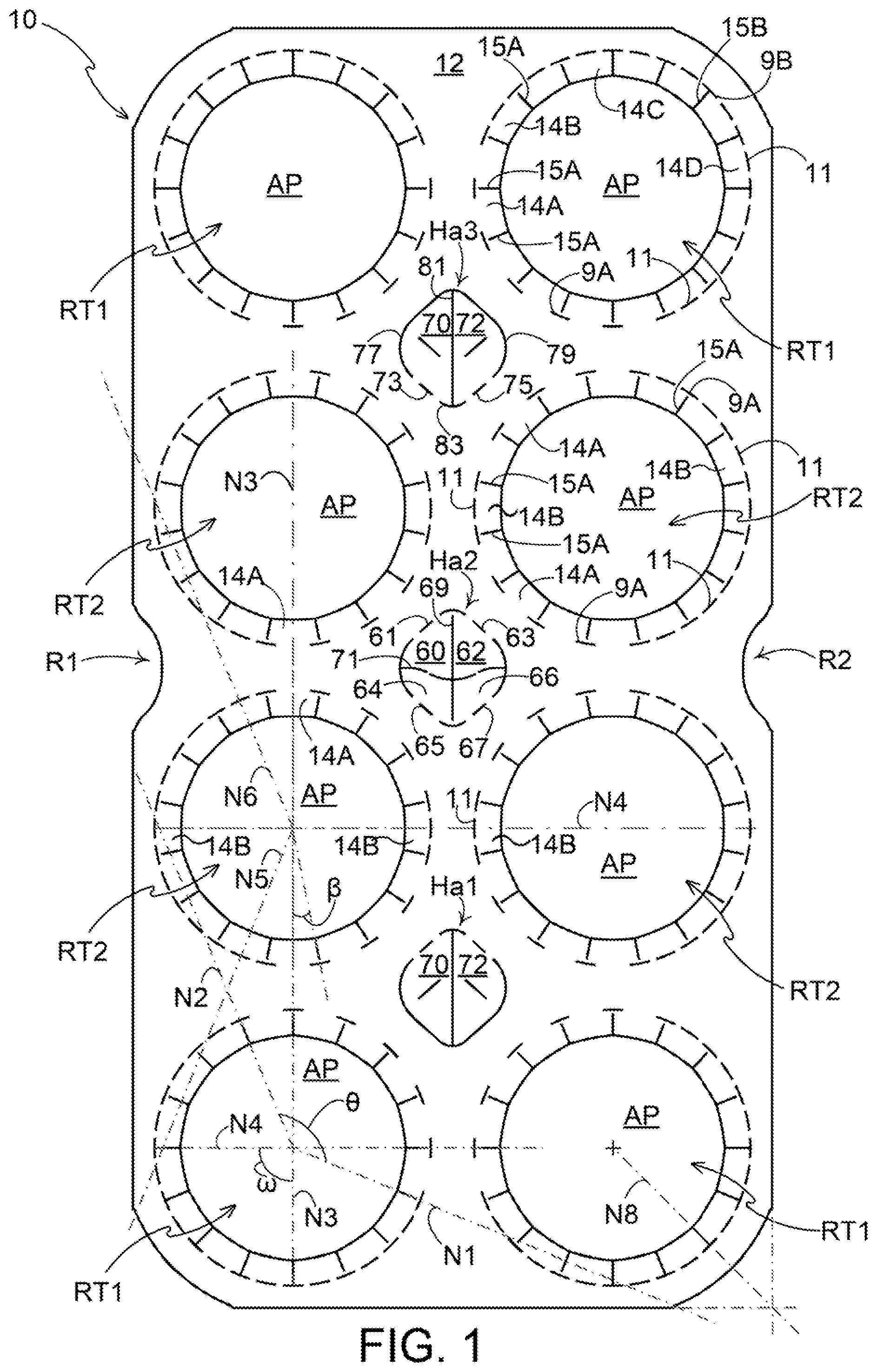 Patent US12448190 — Article carriers and blanks therefor — Figure 1