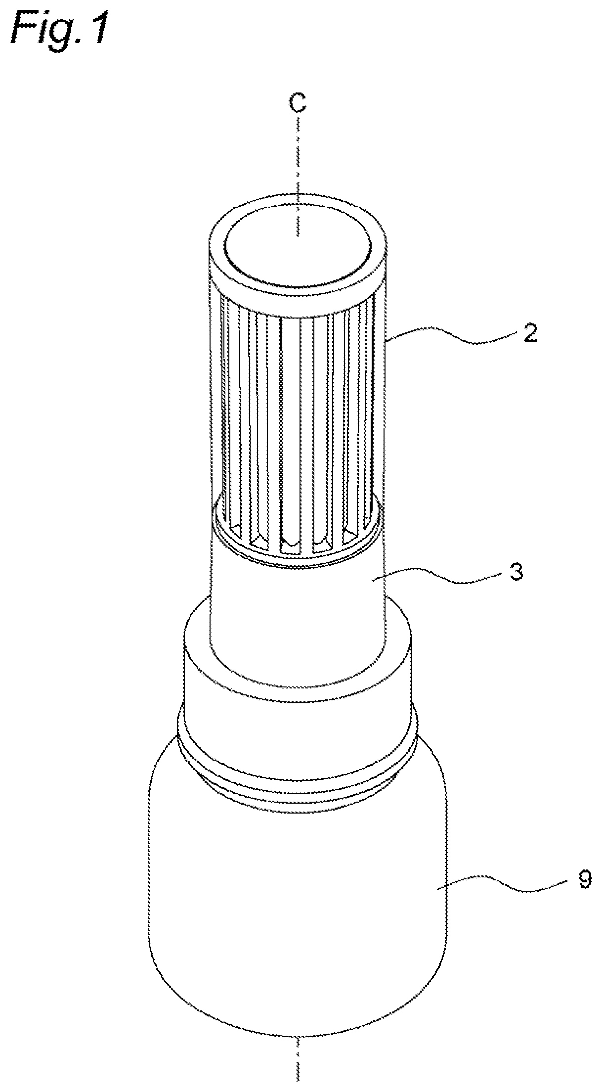 Patent US12448199 Figure 1 – Measuring container