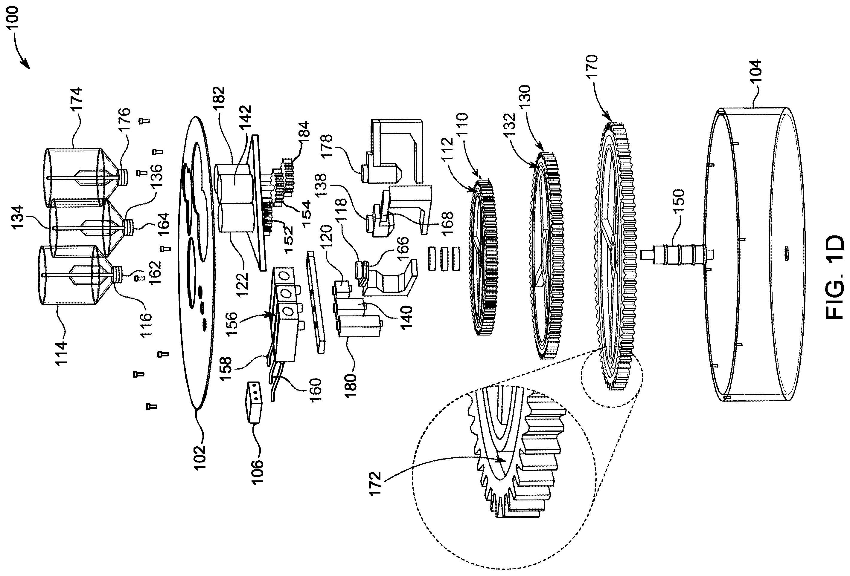Patent US12448200 Figure 4 – Stacked disk powder feed system