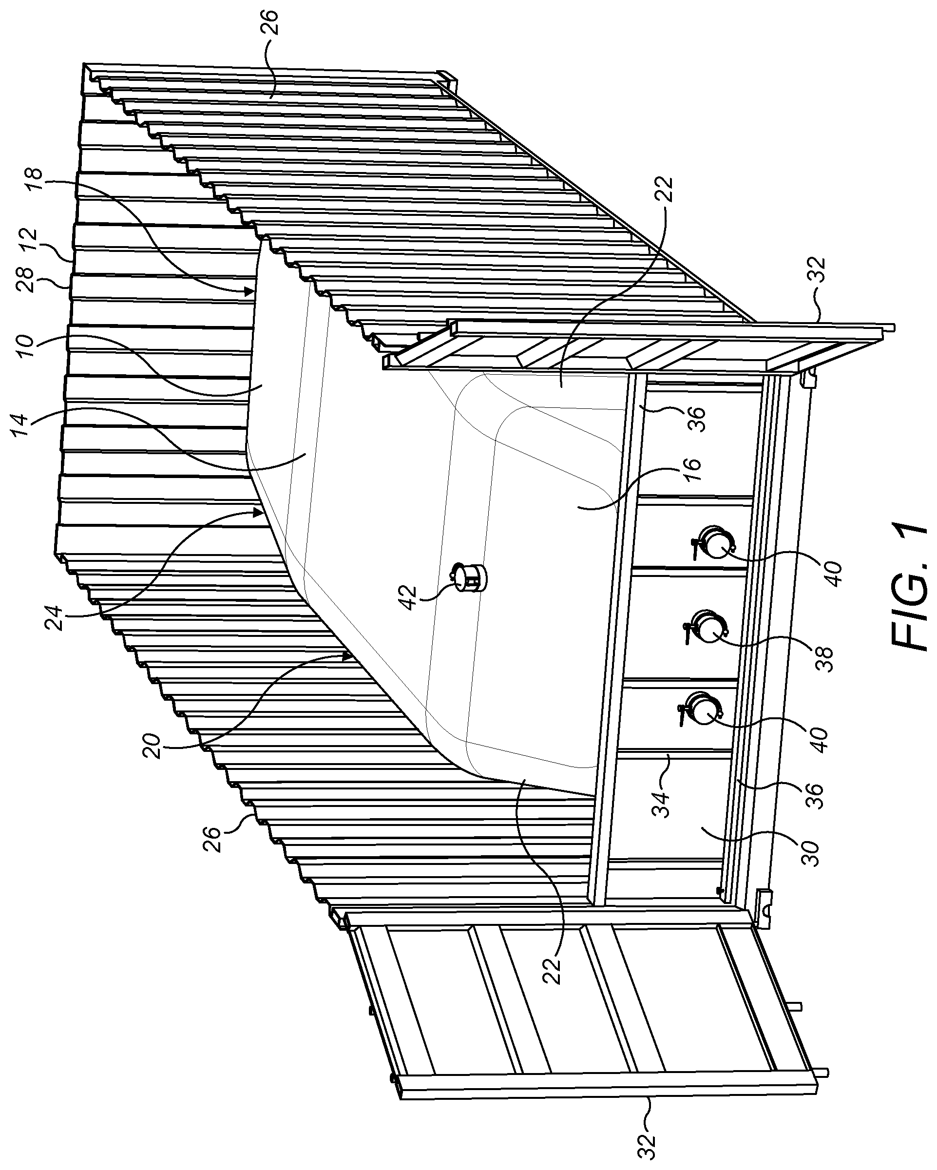 Patent US12448205 — Flexible tank with a mixing member — Figure 1