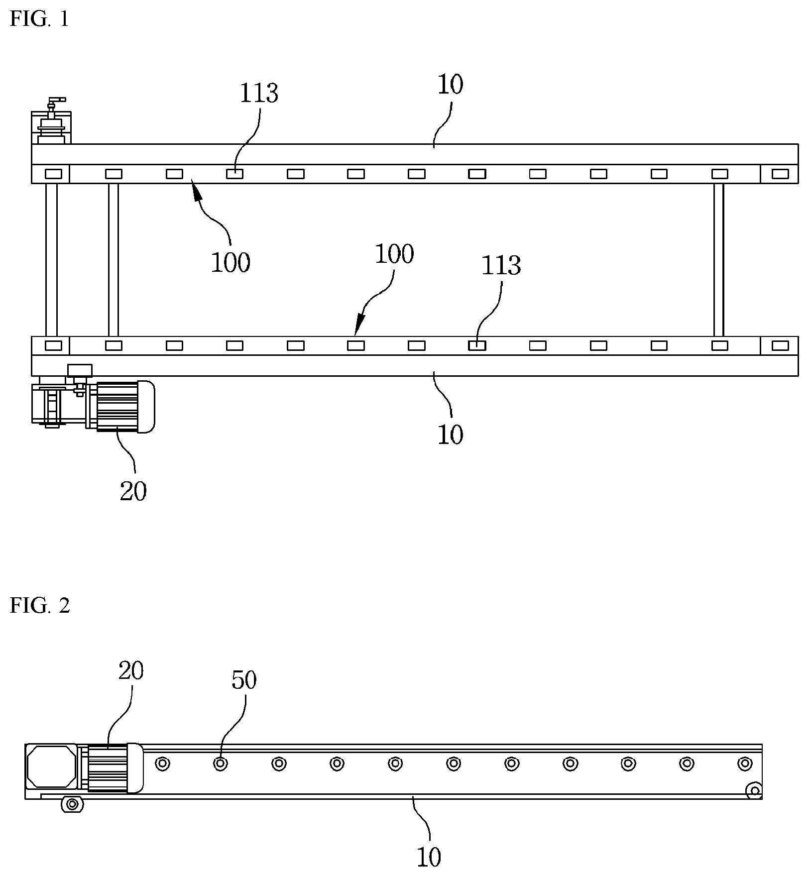Patent US12448218 Figure 1 – Friction roller for conveyor