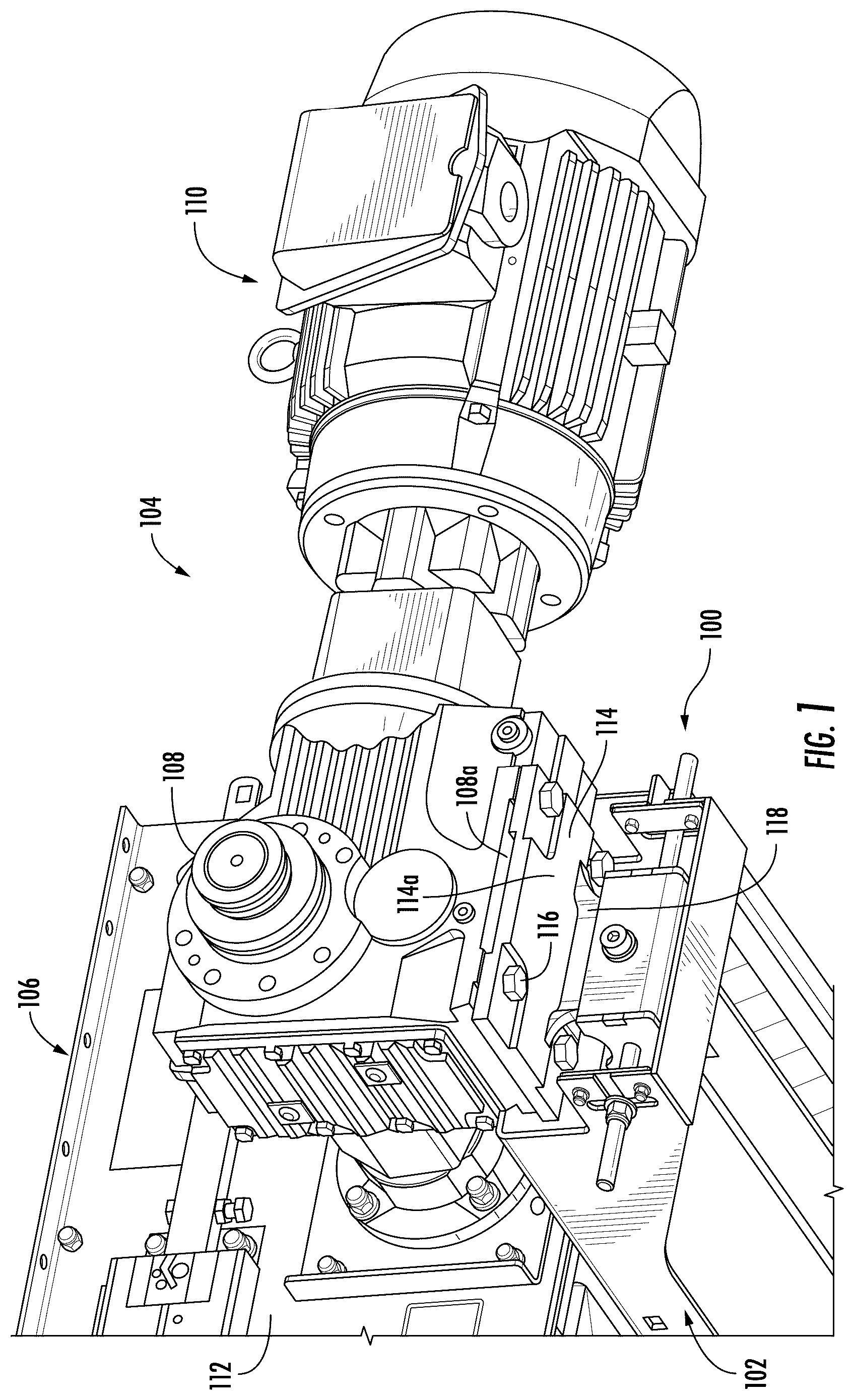 Patent US12448219 Figure 1 – Adjustable bracket assembly