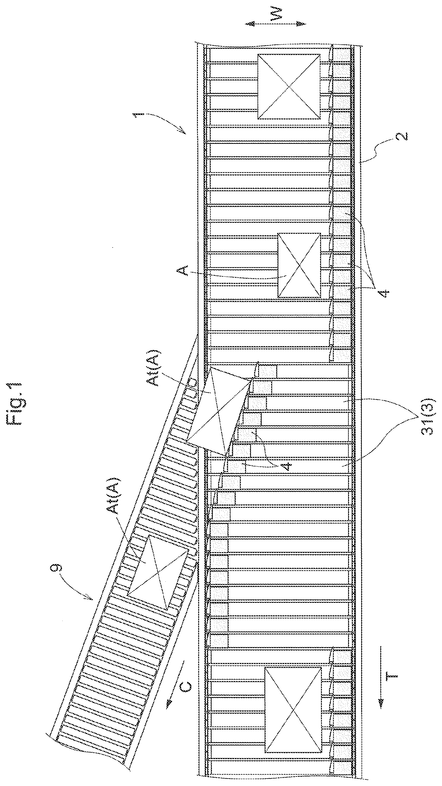 Patent US12448225 Figure 1 – Article sorting method and article sorting facility