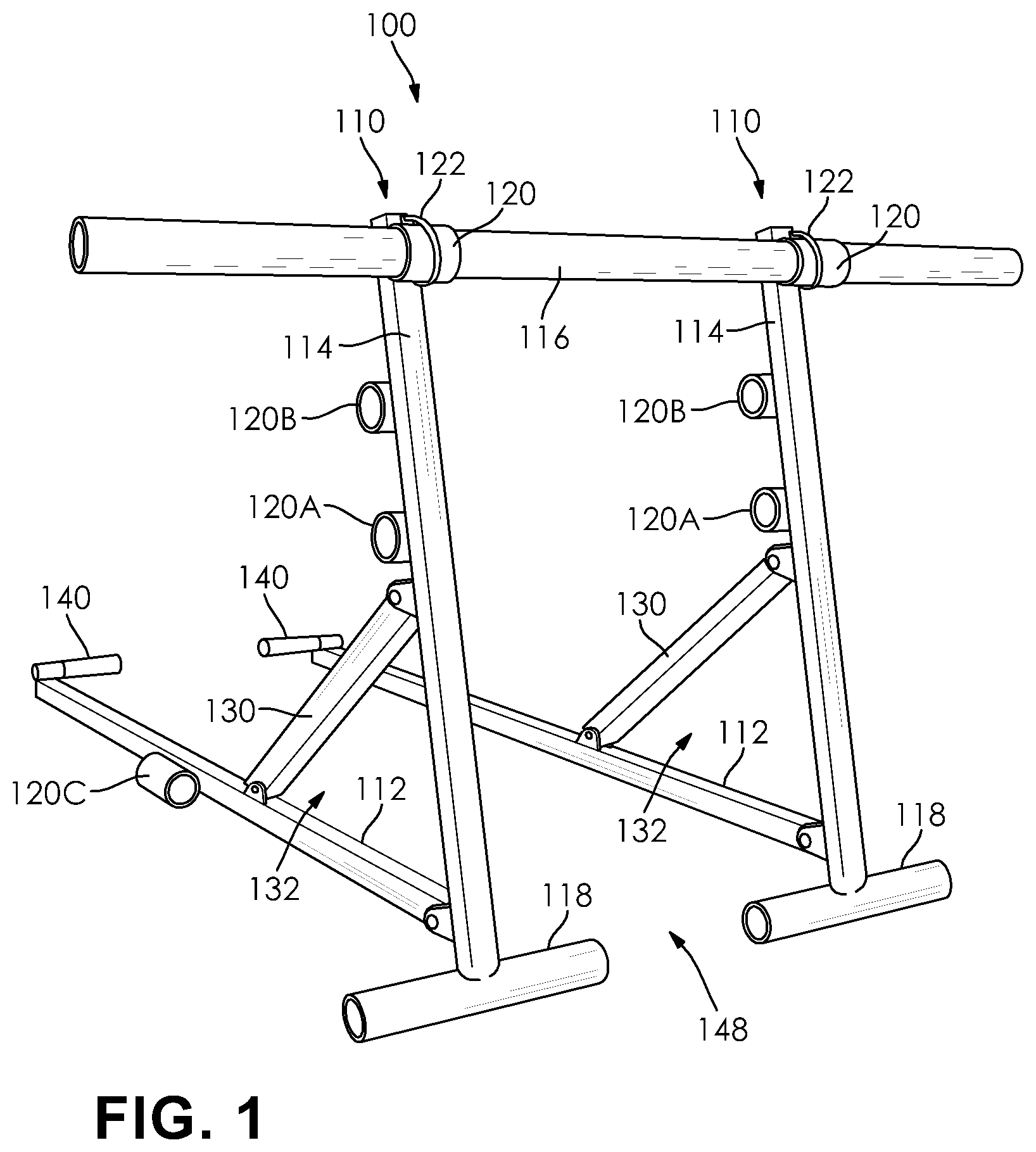 Patent US12448245 — Reel buck apparatus — Figure 1
