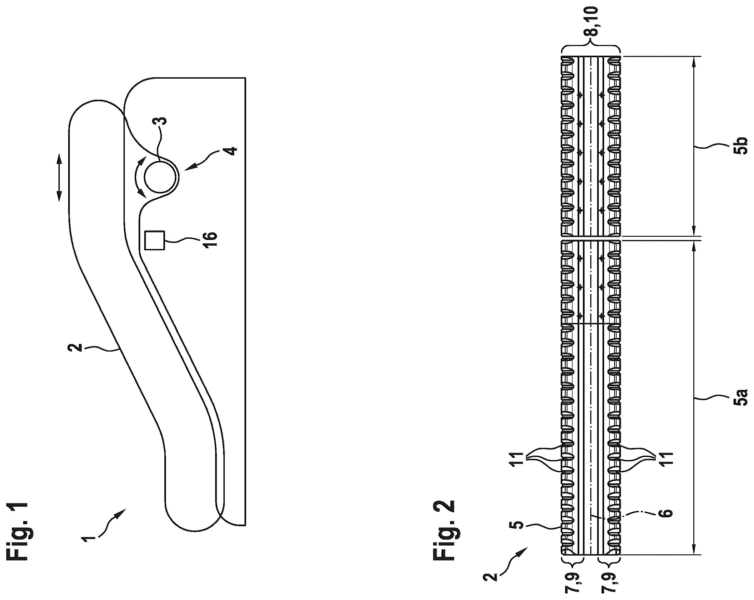Patent US12448251 Figure 1 – Handrail for an escalator or a moving walkway