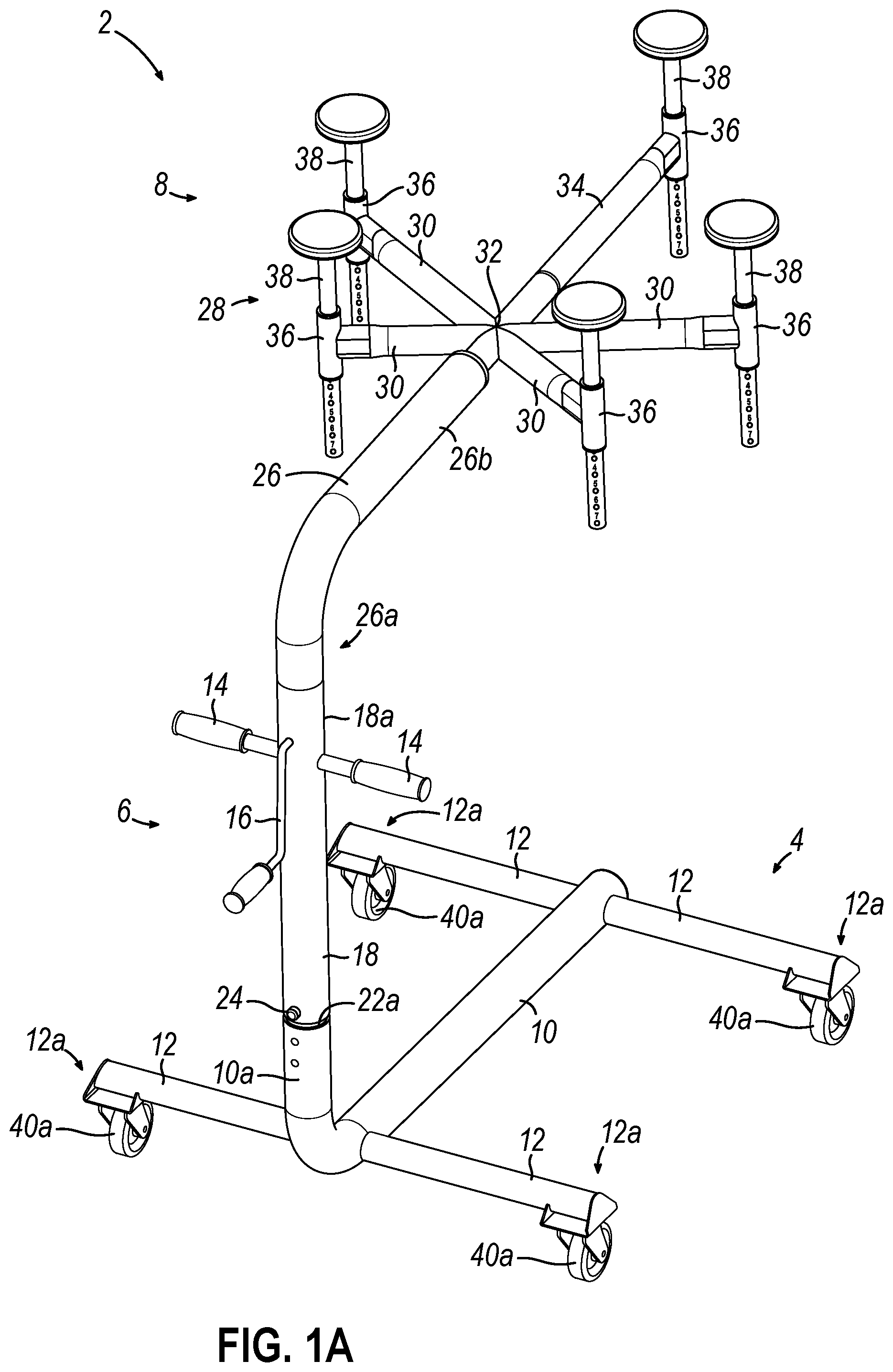 Patent US12448258 — Apparatus and method for removal of vehicle hardtop — Figure 1