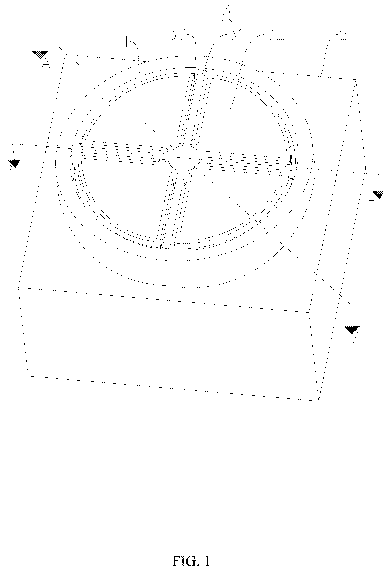 Patent US12448276 — MEMS microphone including a cross beam assembly — Figure 1