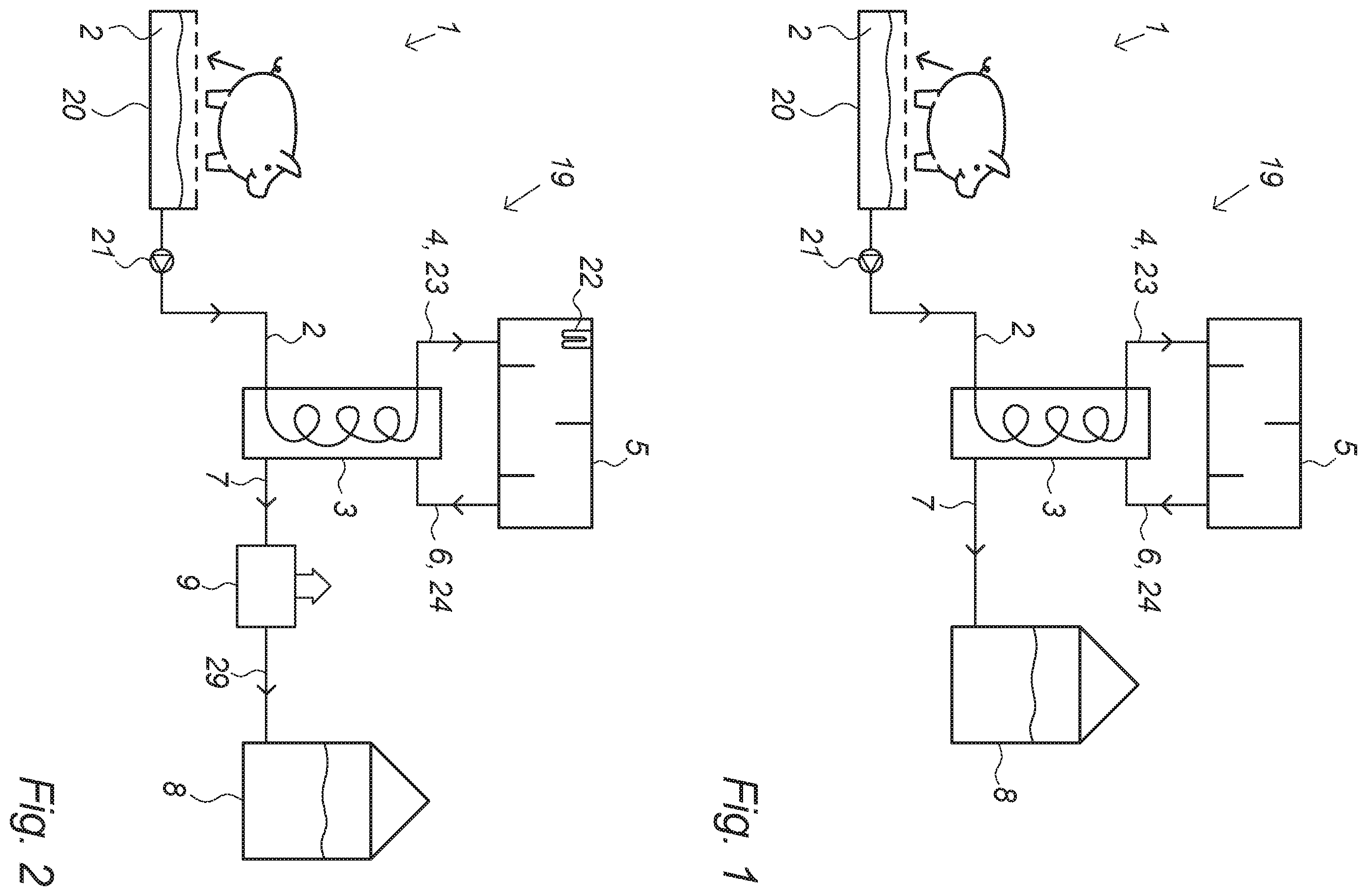 Patent US12448311 — Method and slurry treatment plant for reducing methane emission from slurry — Figure 1