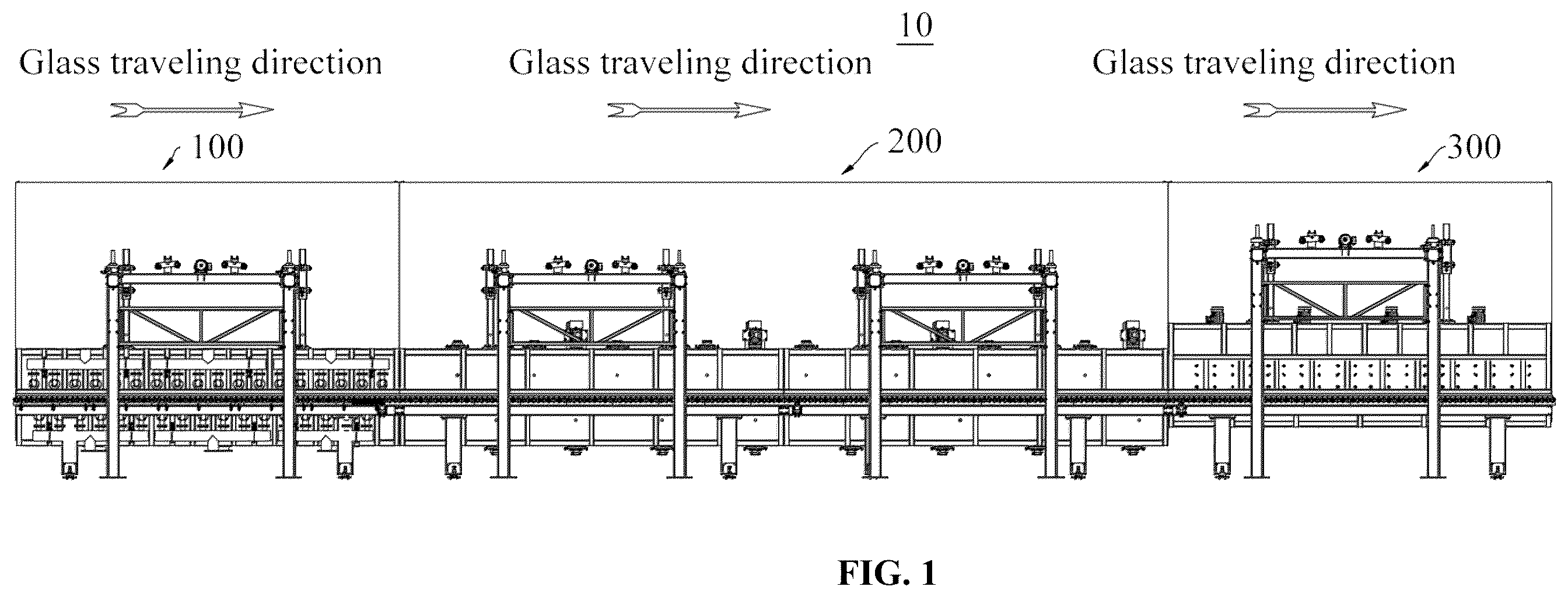 Patent US12448315 — Glass tempering furnace and glass tempering method — Figure 1