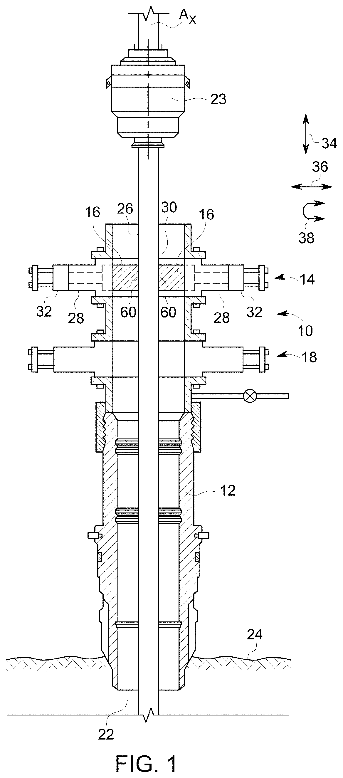 Patent US12448558 — Blowout-preventers (BOP) elastomer seals with improved self-healing — Figure 1