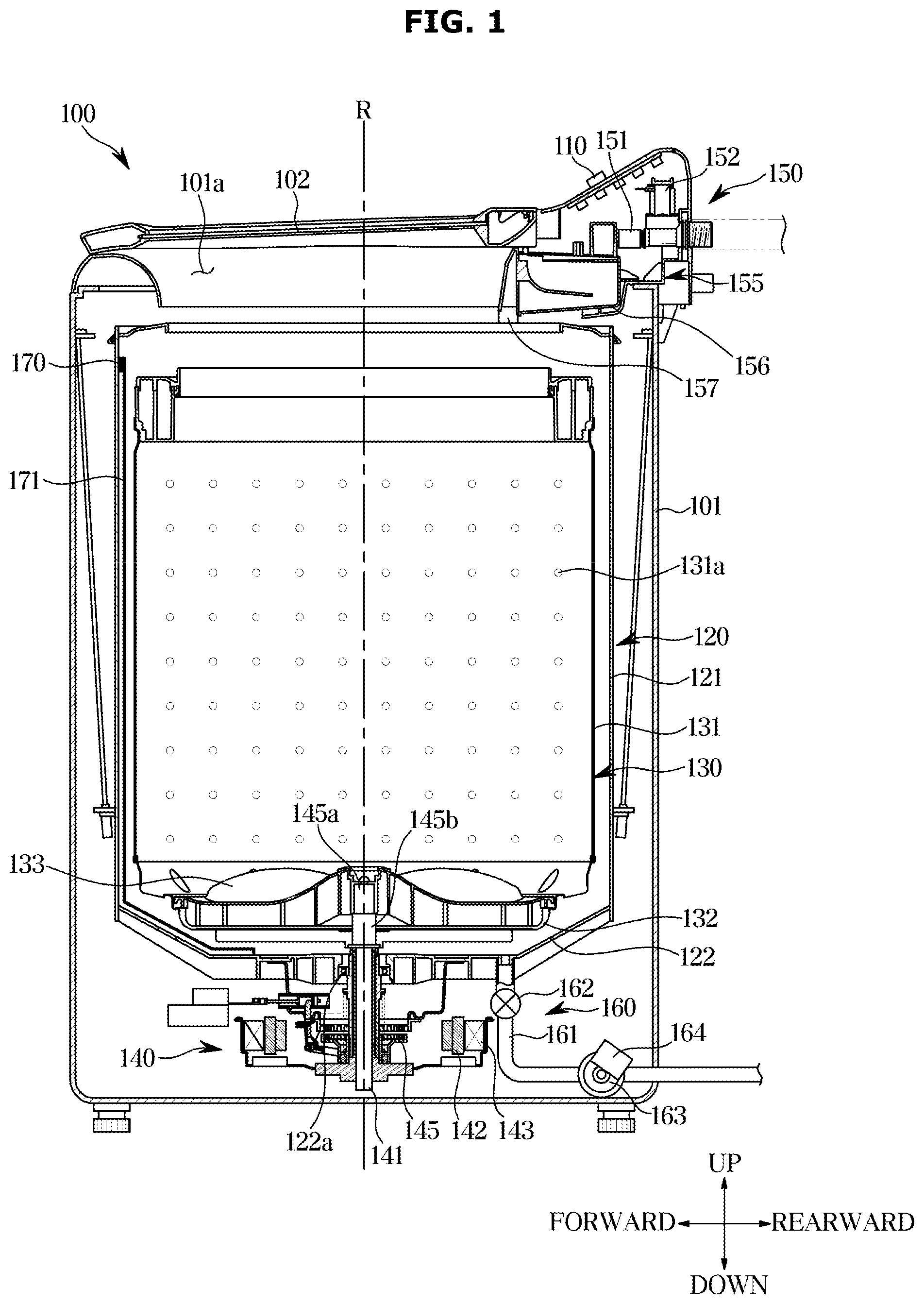 Patent US12448715 — Washing machine and controlling method for the same — Figure 1
