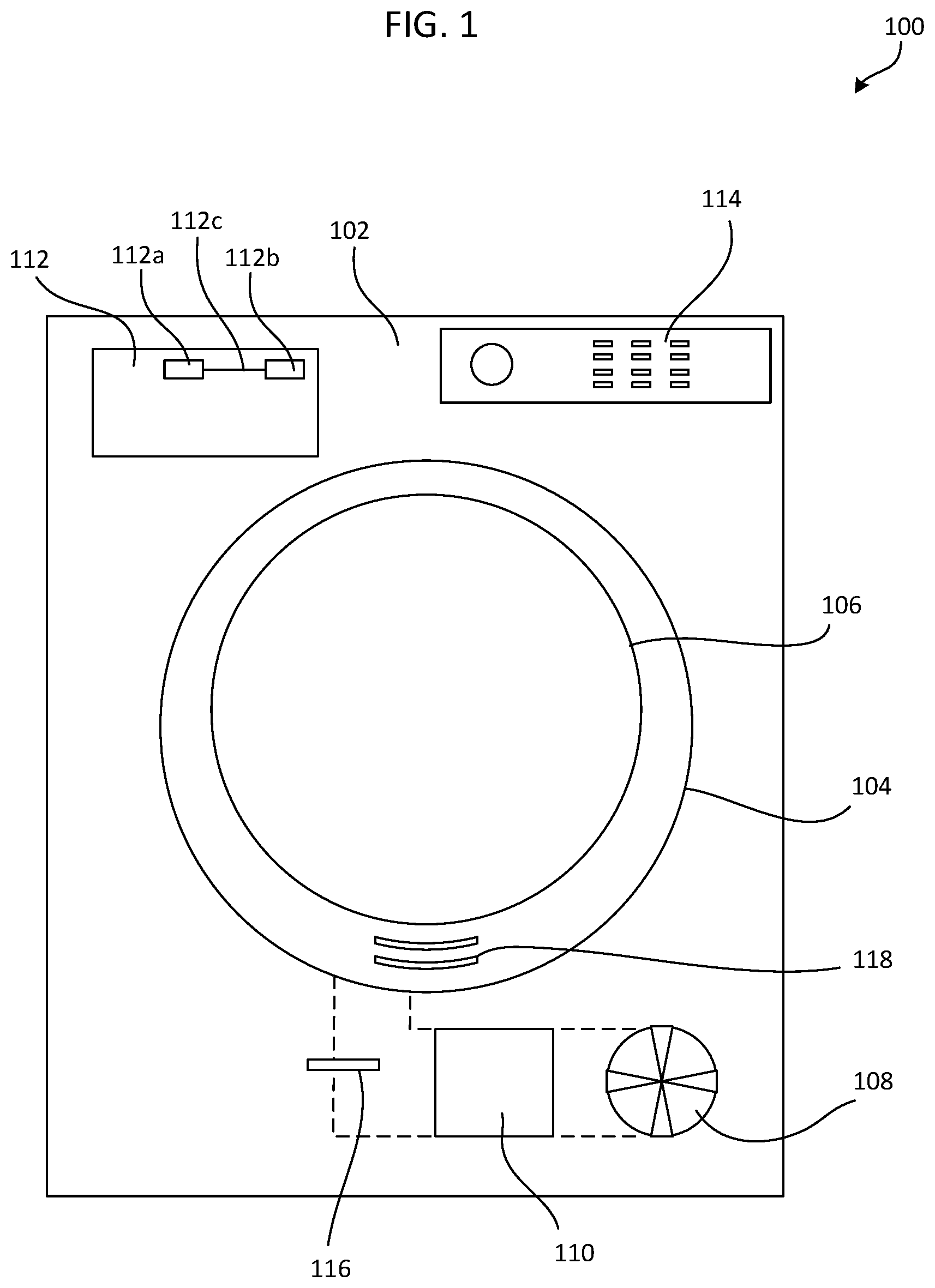 Patent US12448726 — Laundry dryer control system — Figure 1