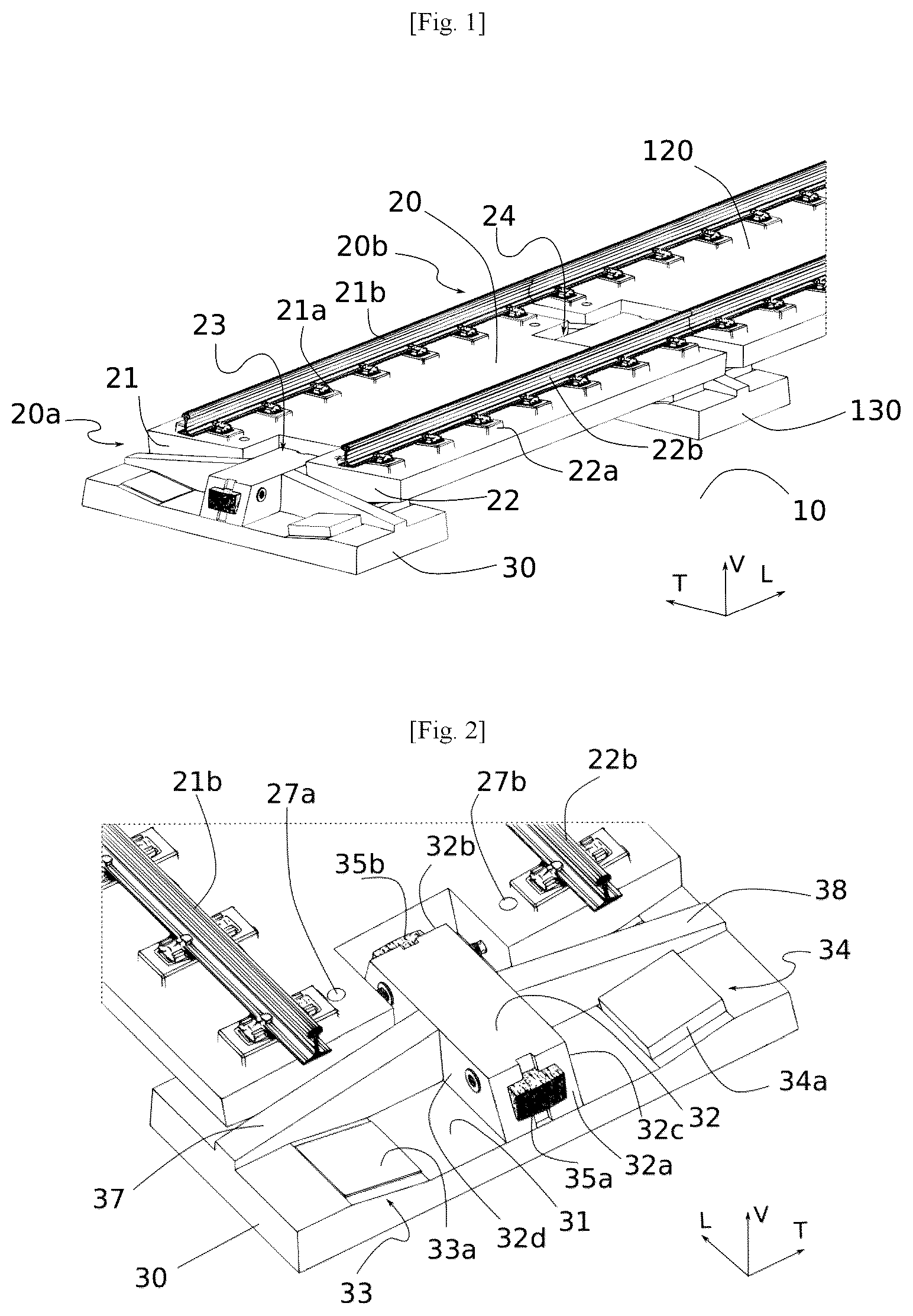 Patent US12448736 — Ballastless track section for a rail vehicle — Figure 1