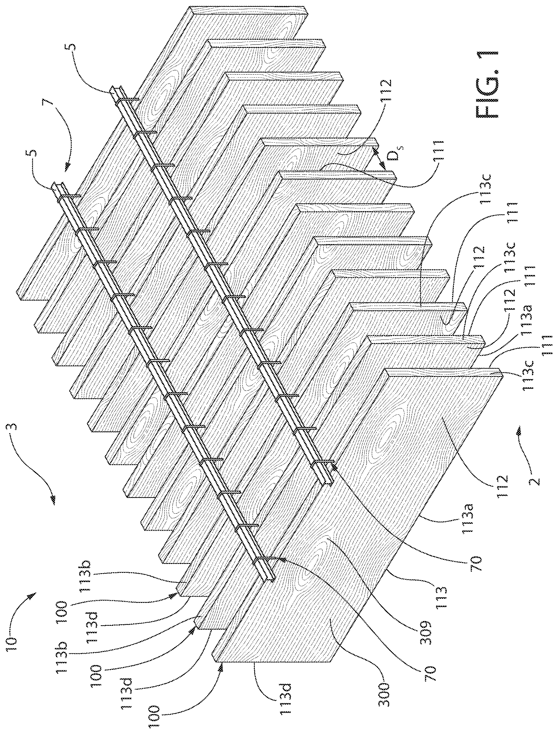 Patent US12448774 — Dimensionally stable building panel — Figure 1