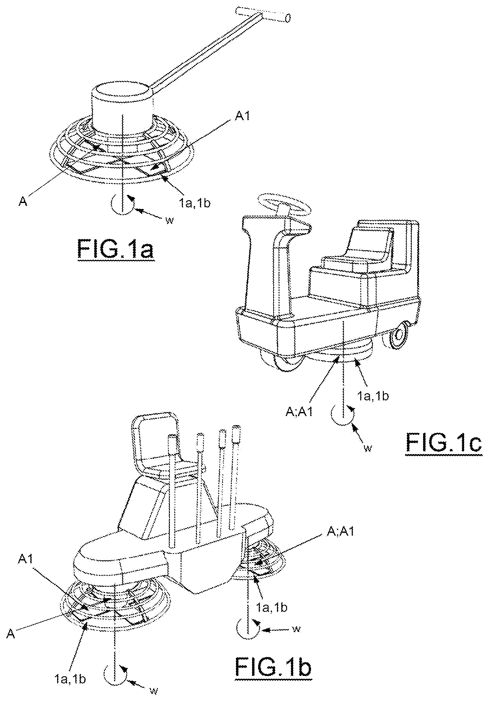 Patent US12448791 — Tool for the mechanical treatment of a concrete floor — Figure 1