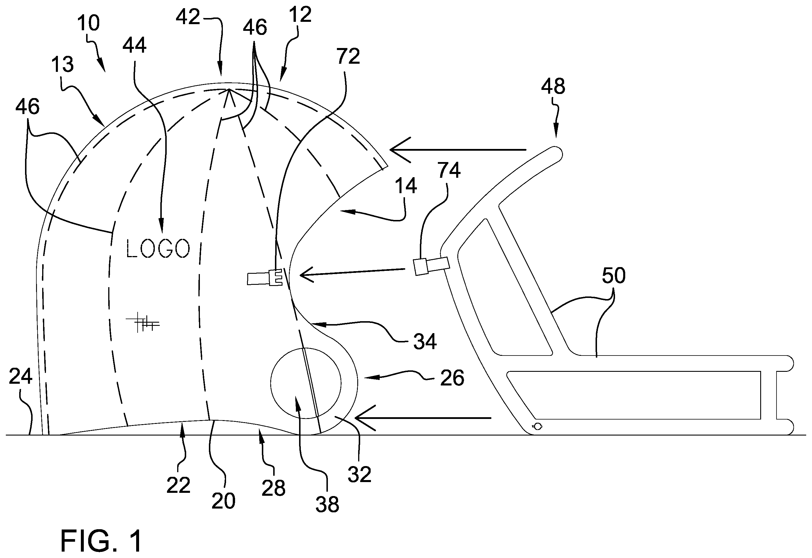 Patent US12448808 — Deployable tent assembly — Figure 1