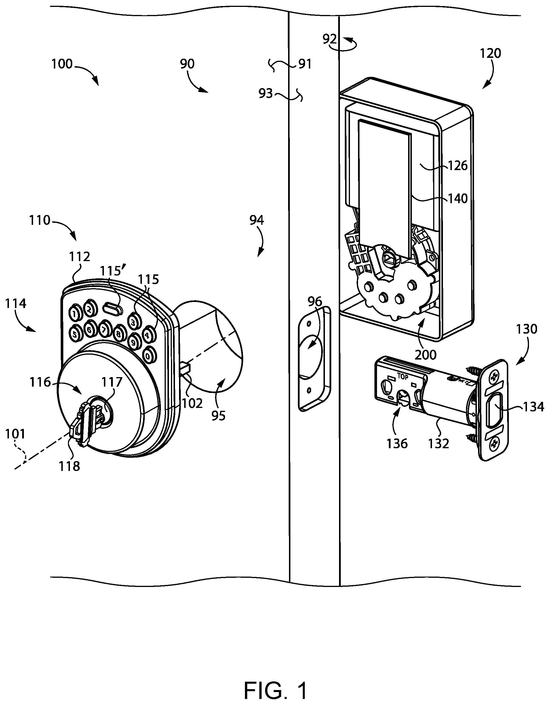 Patent US12448815 — Bolt actuation assembly — Figure 1