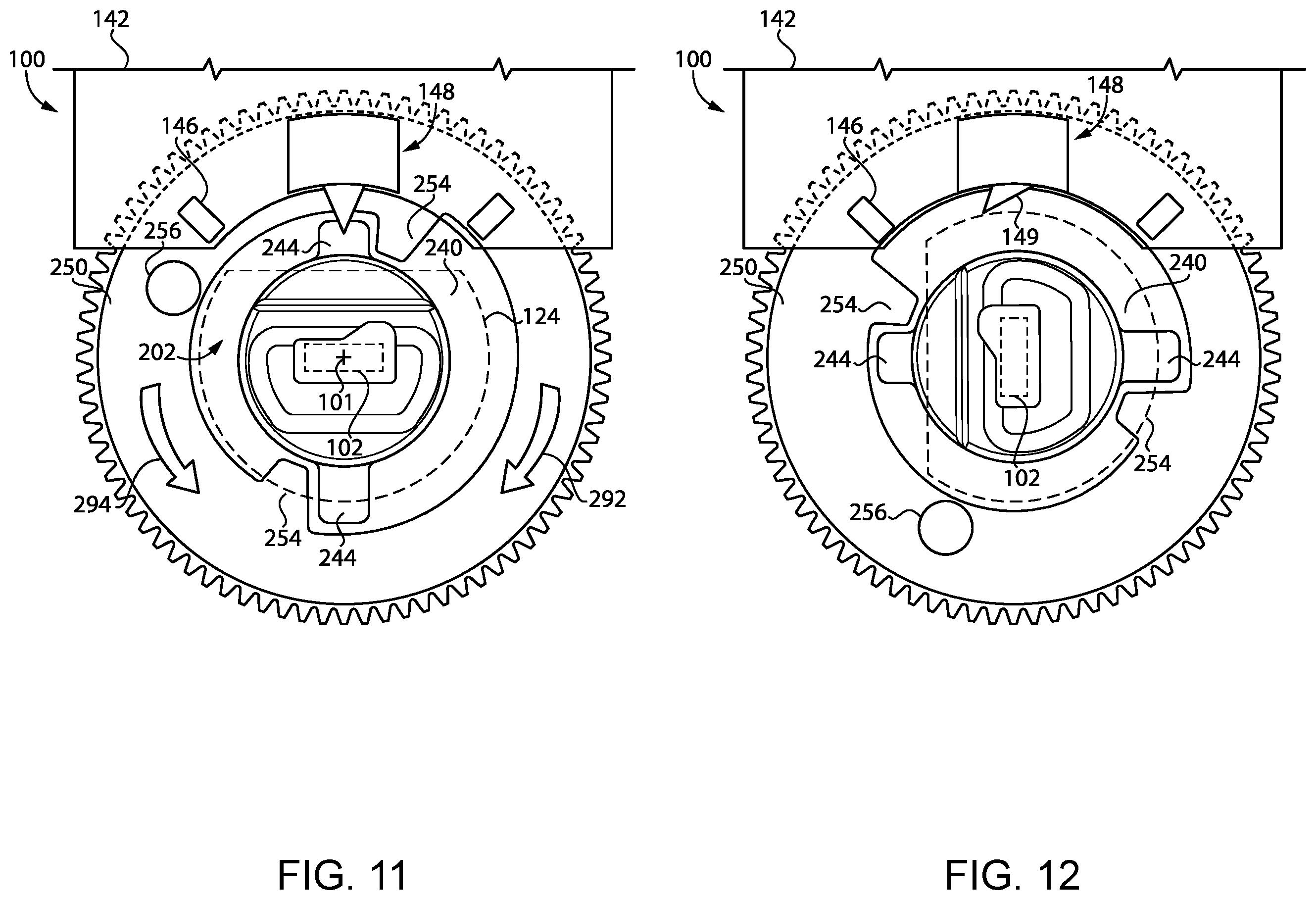 Patent US12448815 Figure 9 – Bolt actuation assembly