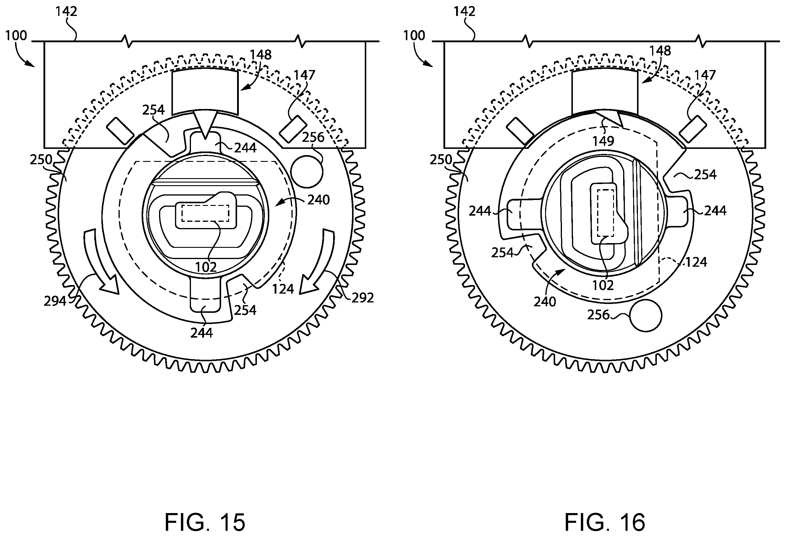 Patent US12448815 Figure 11 – Bolt actuation assembly