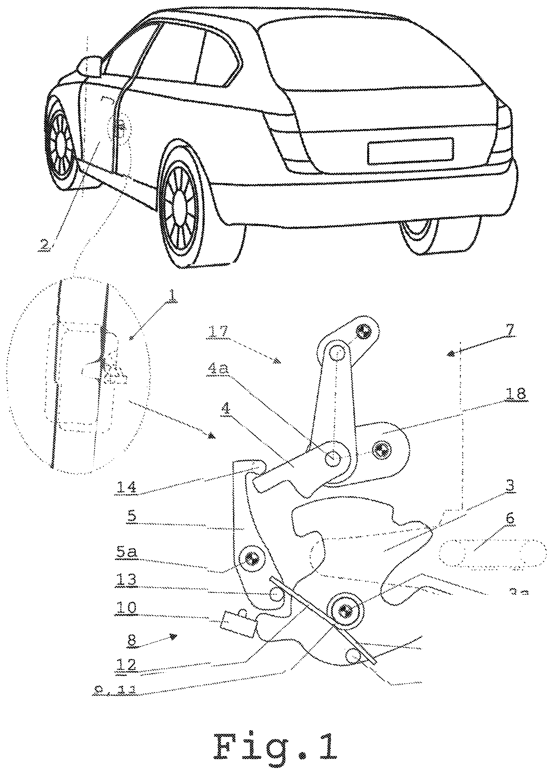Patent US12448821 — Motor vehicle lock for a locking element of a motor vehicle — Figure 1