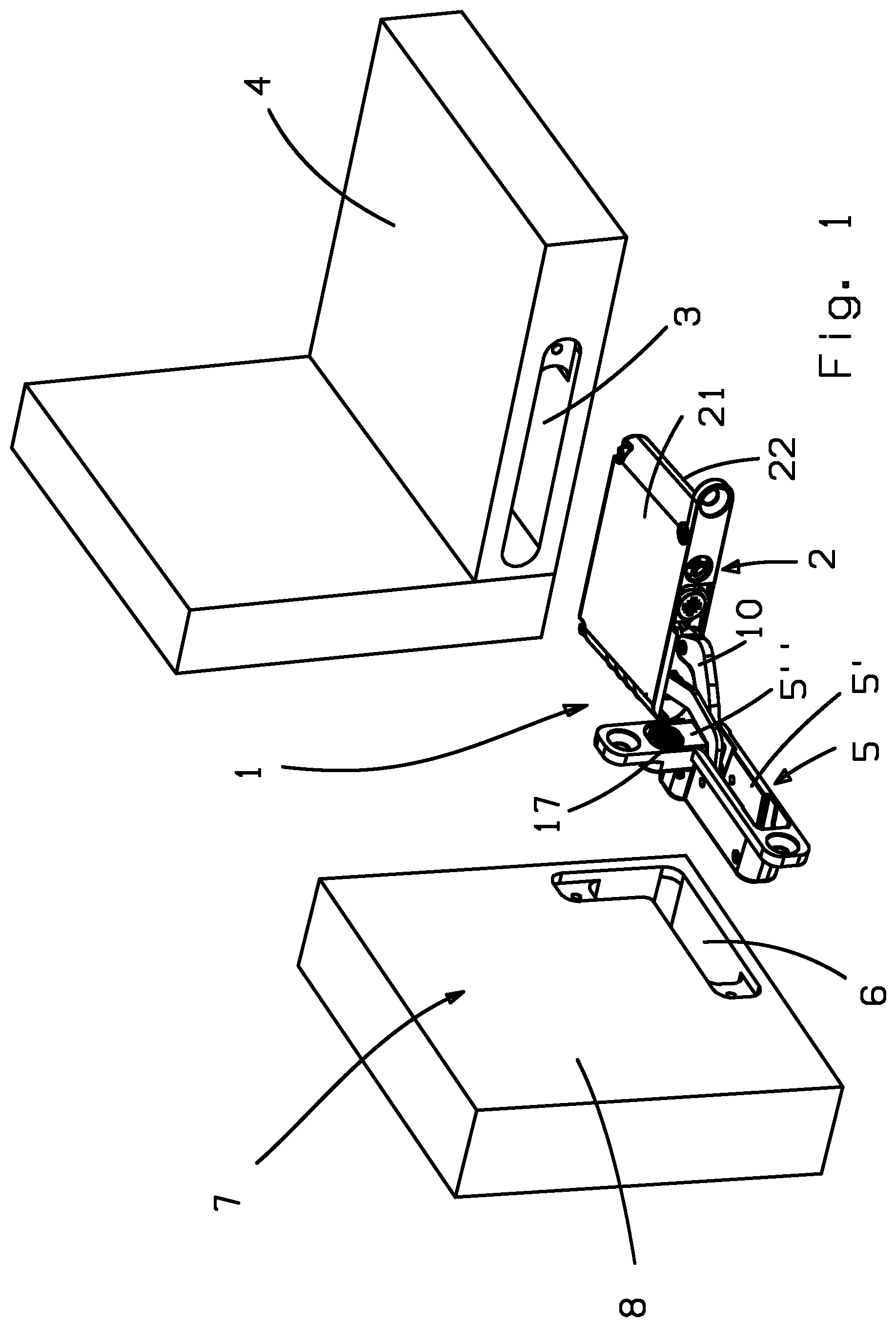 Patent US12448828 — Hinge for furniture — Figure 1