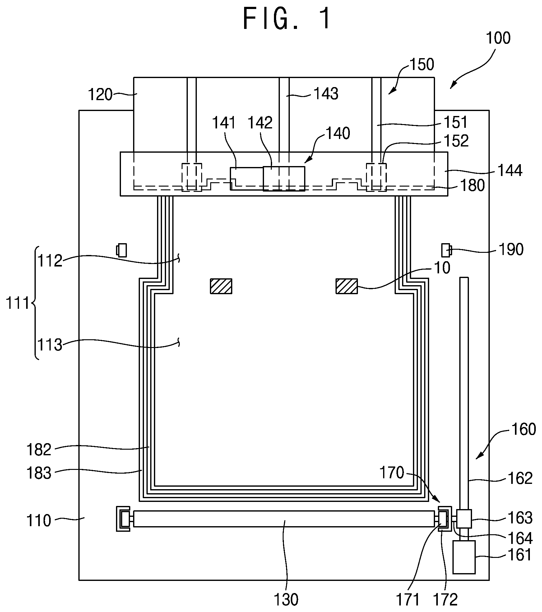 Patent US12448835 — Fireproof shutter and transport apparatus including the same — Figure 1
