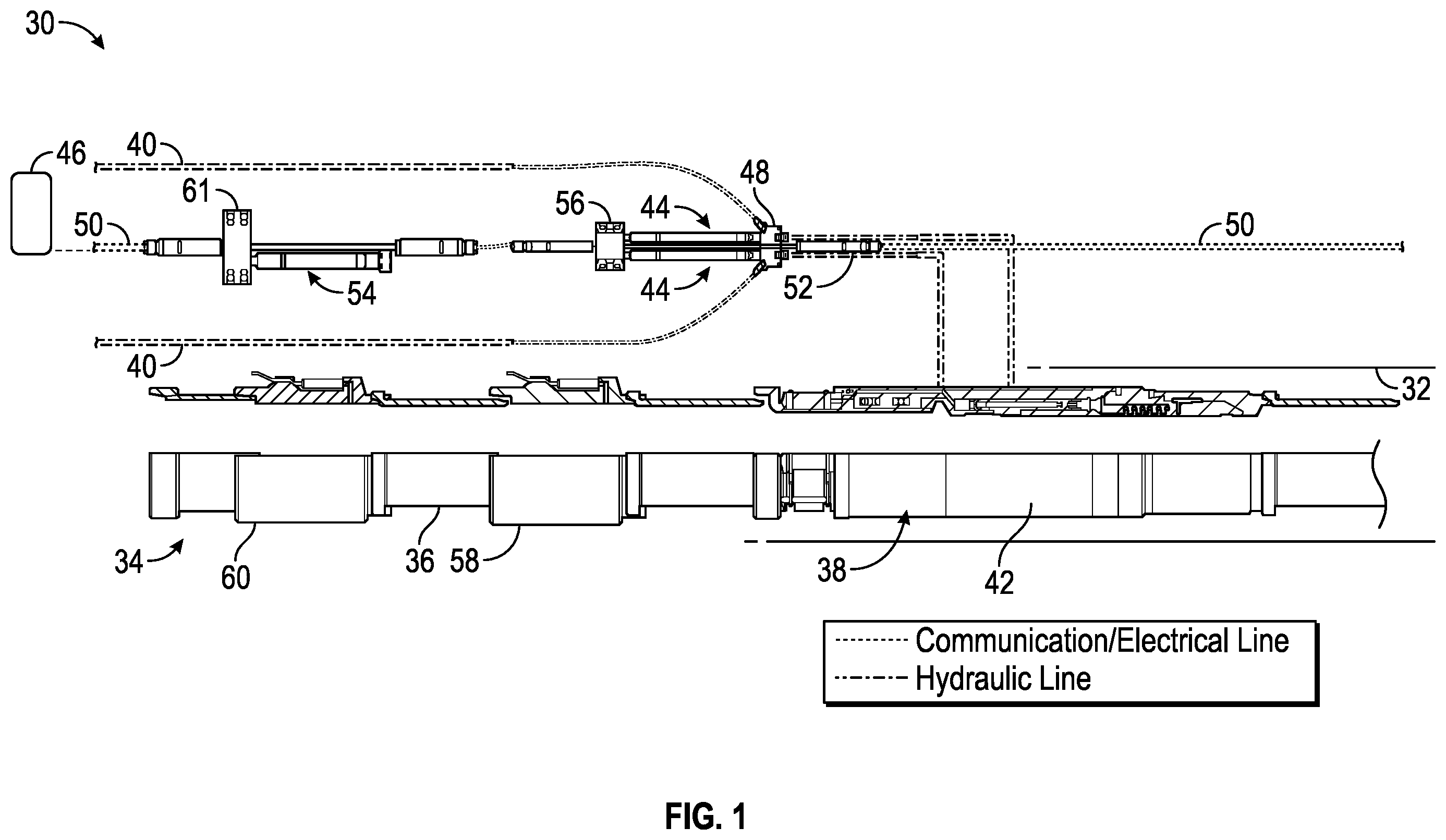 Patent US12448881 — Downhole monitoring of hydraulic equipment — Figure 1