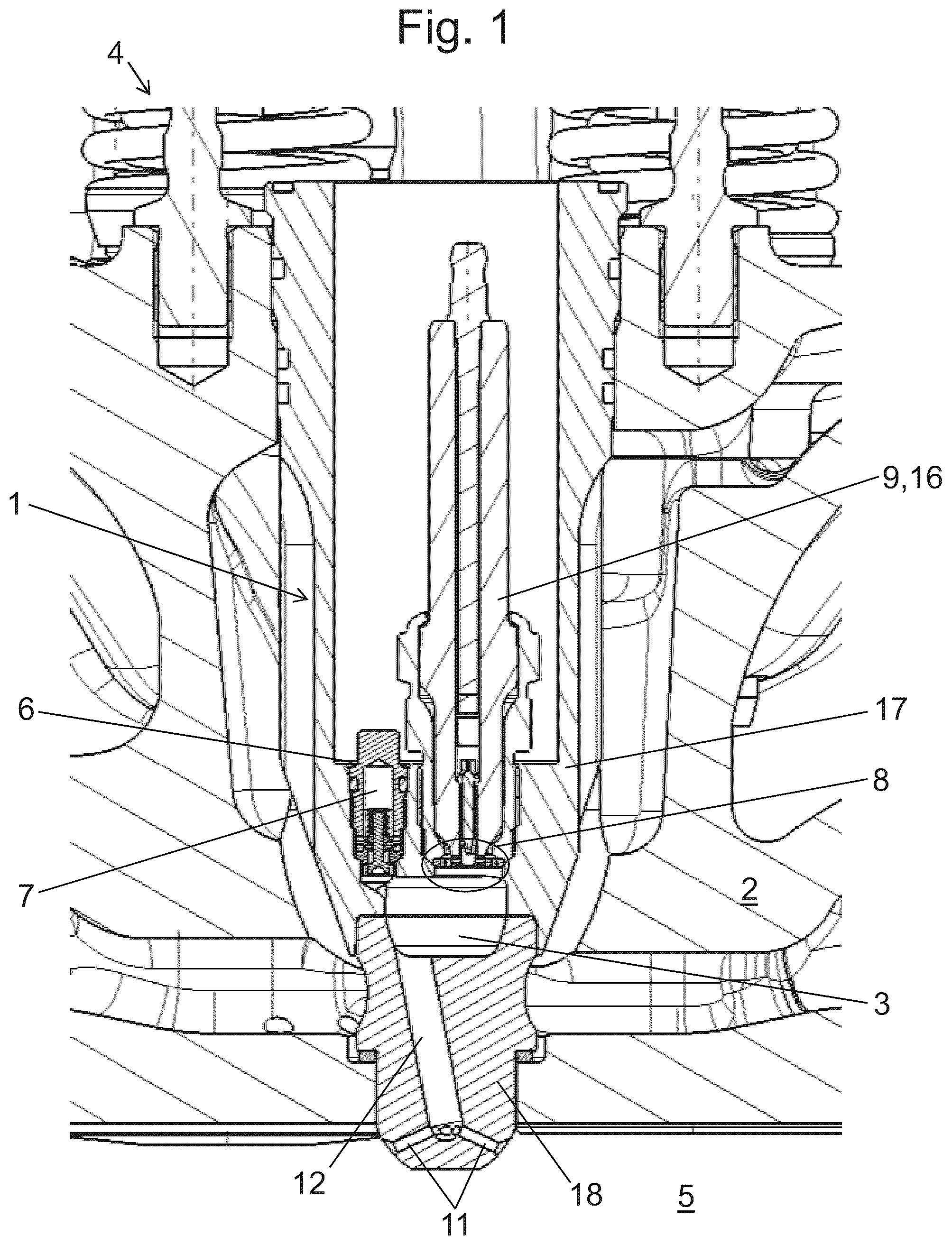 Patent US12448913 — Pre-chamber assembly — Figure 1