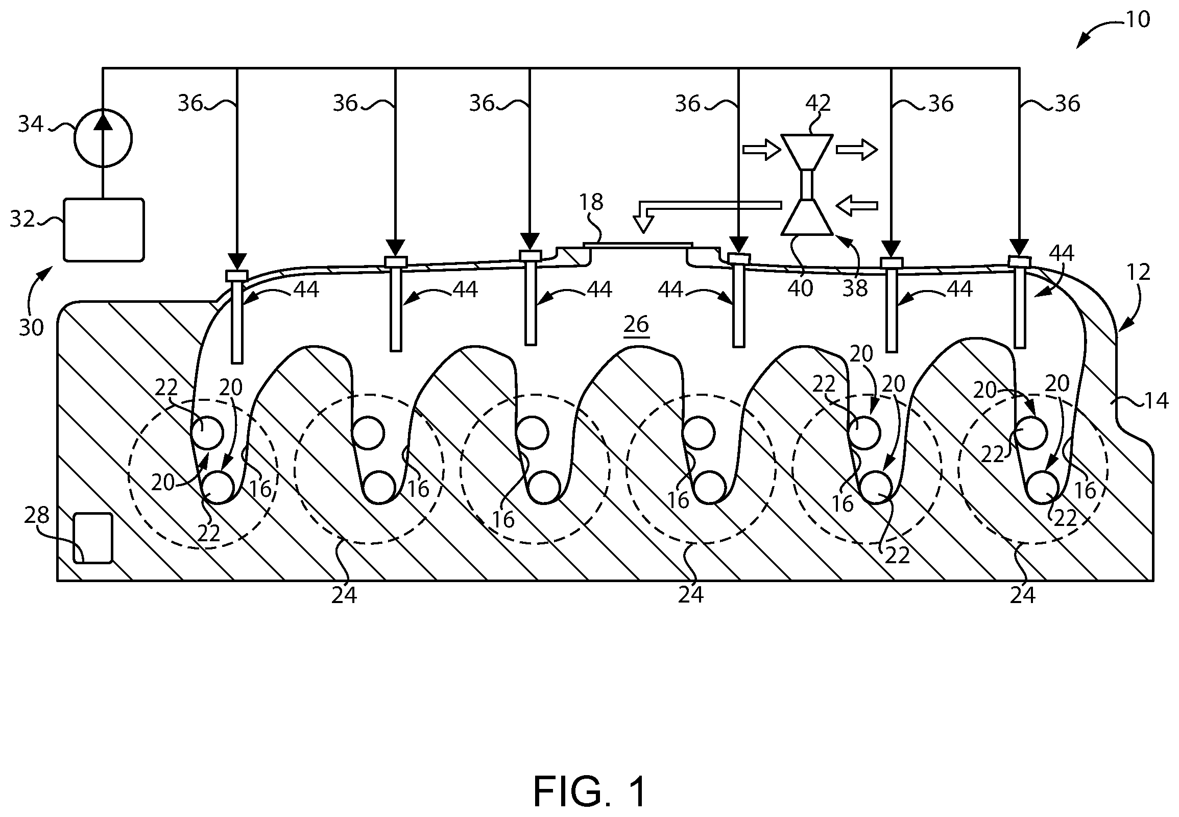 Patent US12448939 — Fuel admission tube for enhanced mixing in gaseous fuel engine and engine operating method — Figure 1