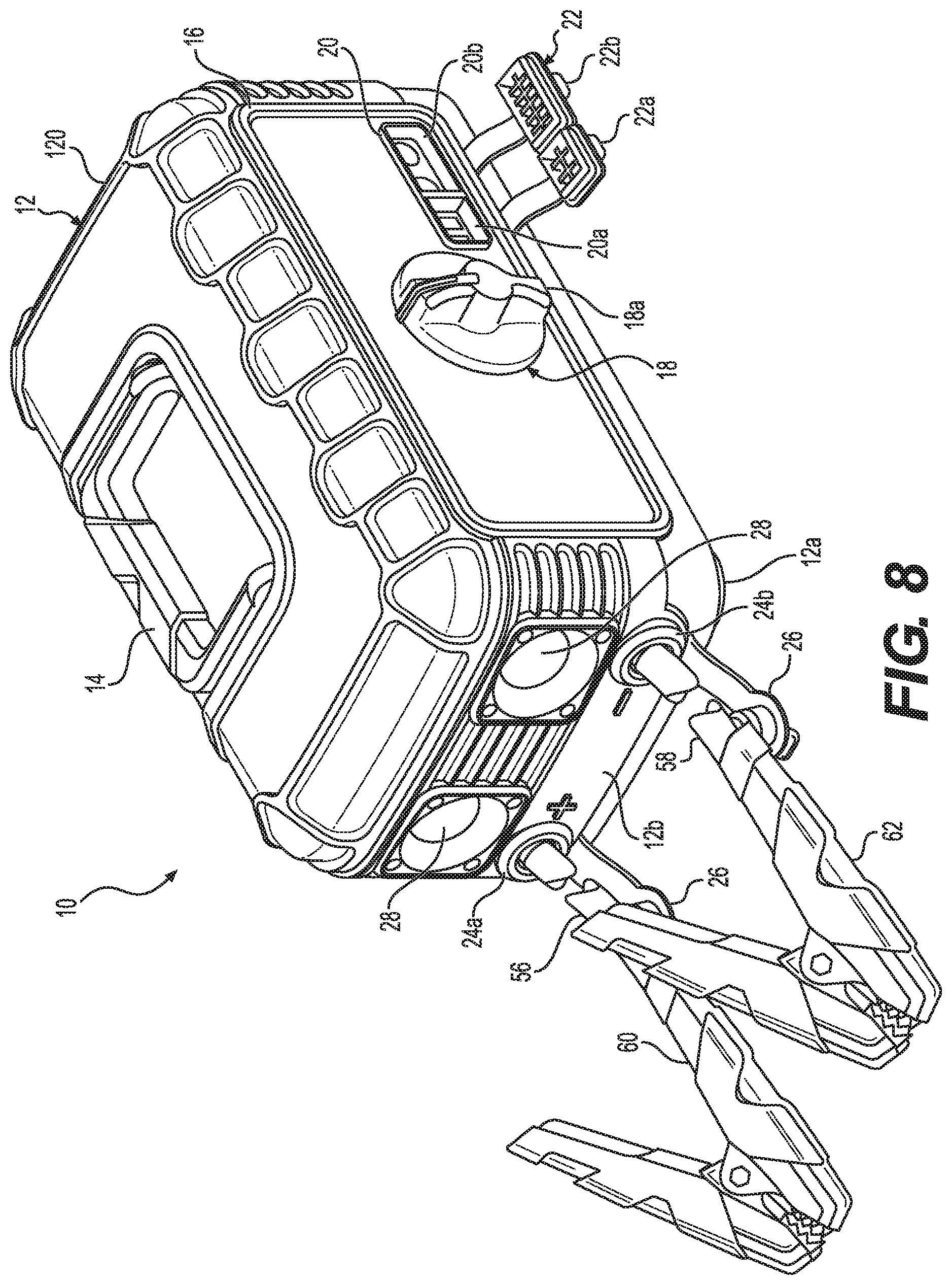 Patent US12448941 Figure 4 – Rechargeable battery jump starting device with depleted or discharged battery pre-conditioning system
