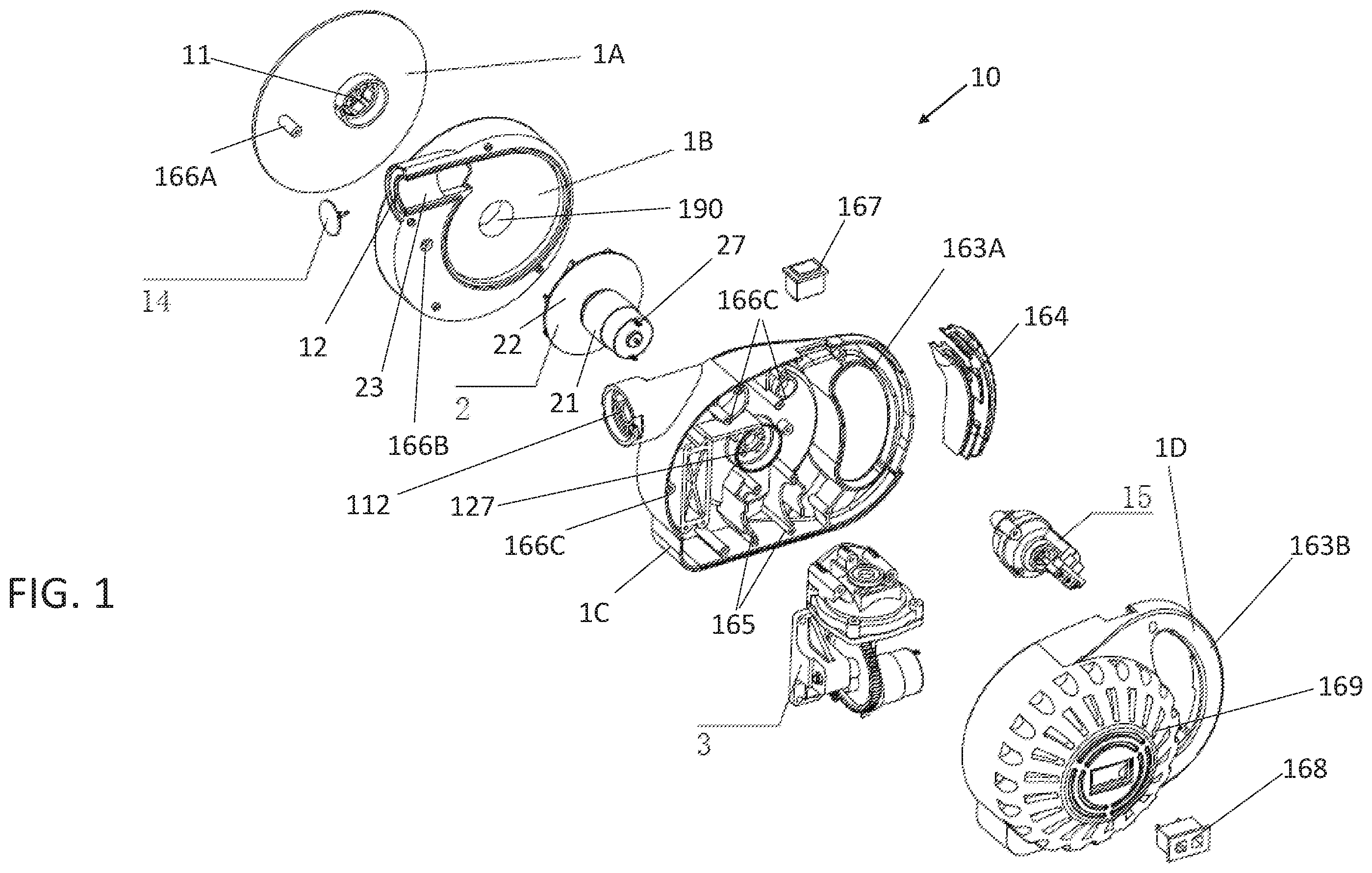 Patent US12448958 — Multi-pressure integrated air pump — Figure 1