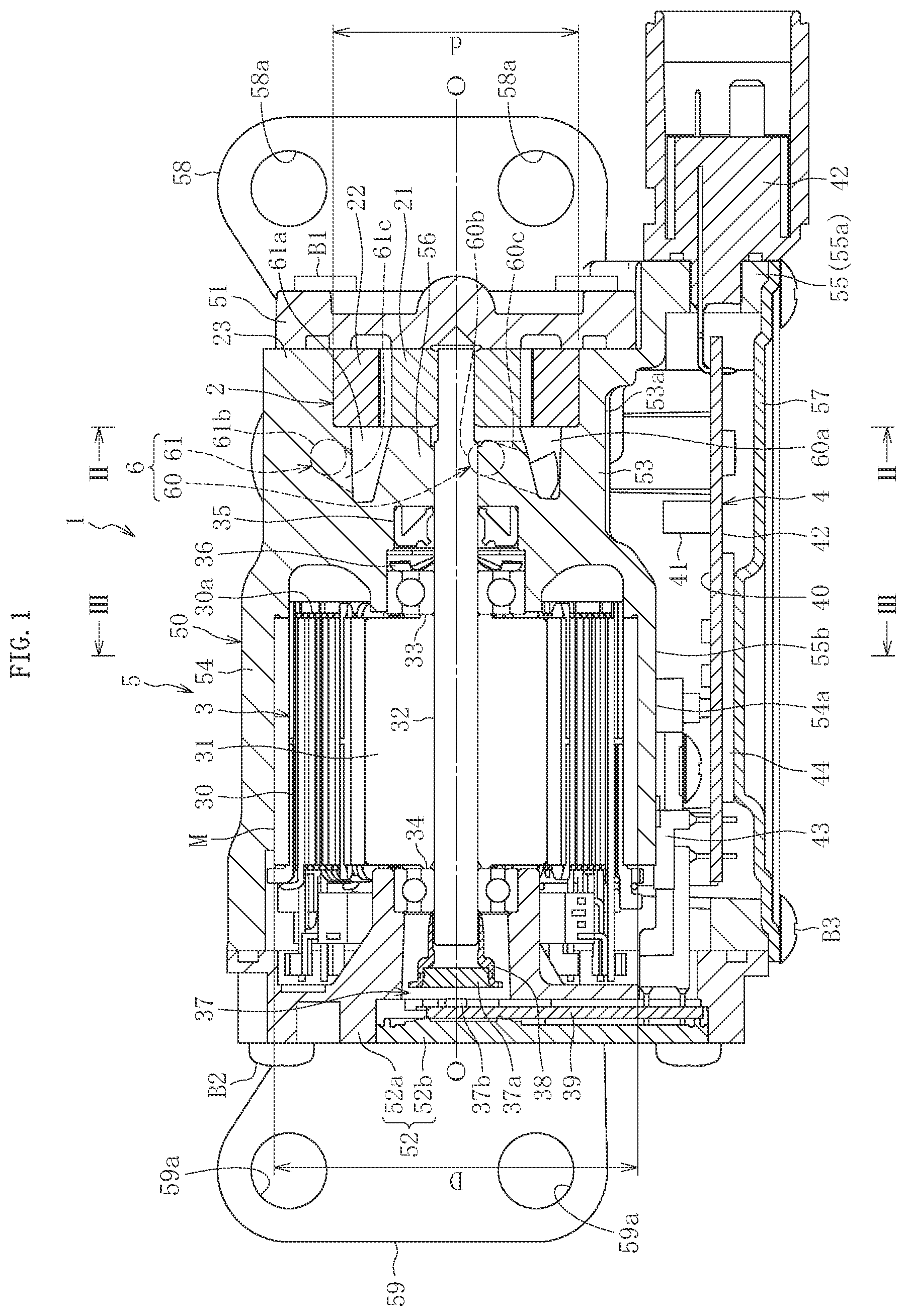 Patent US12448972 Figure 1 – Electric oil pump