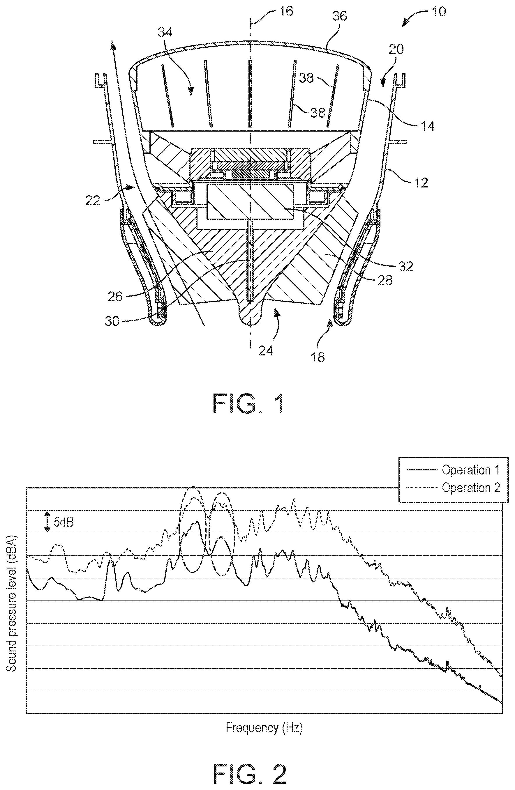 Patent US12448987 — Noise reduction for air flow devices — Figure 1