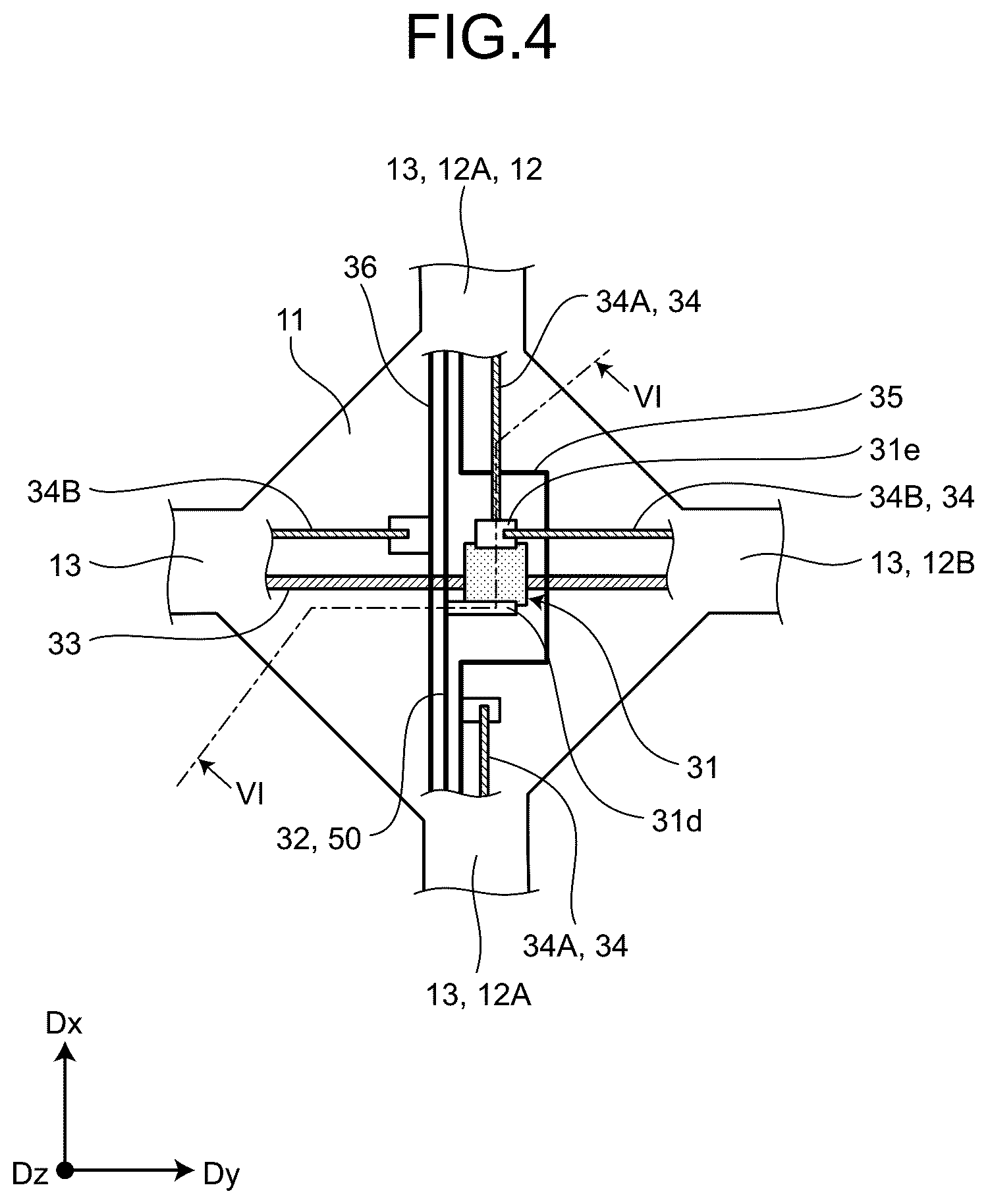 Patent US12453003 Figure 4 – Stretchable device