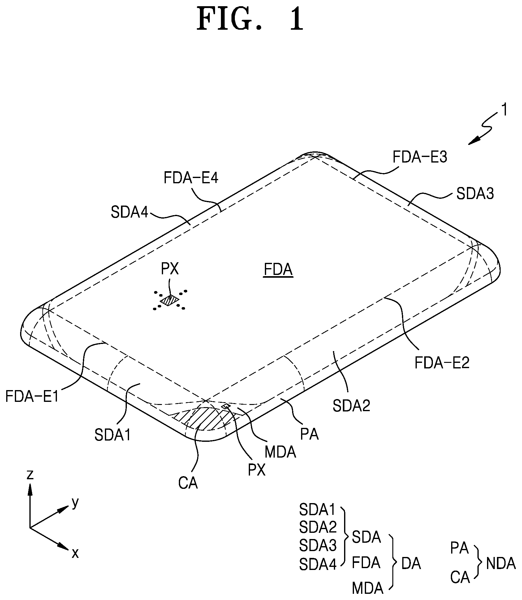 Patent US12453277 — Display apparatus and method of manufacturing the same — Figure 1