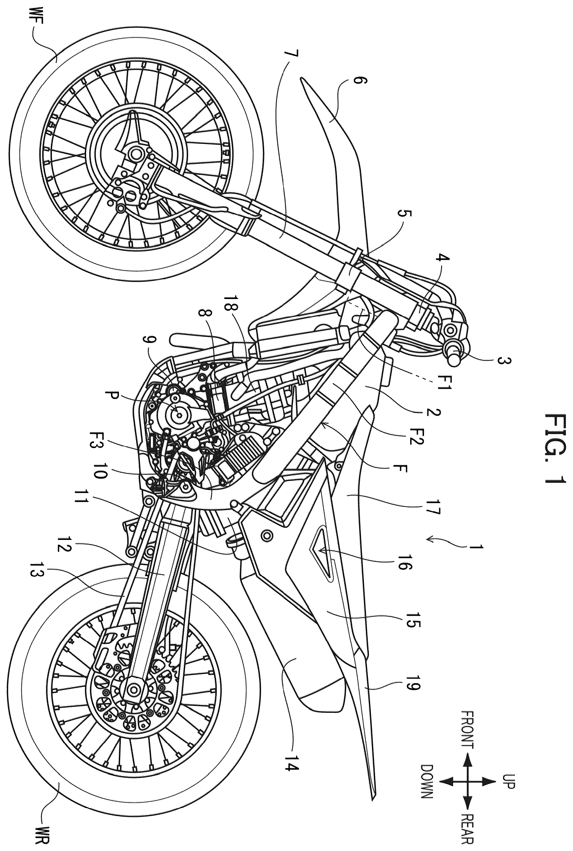 Patent US12455001 — Crank case structure — Figure 1