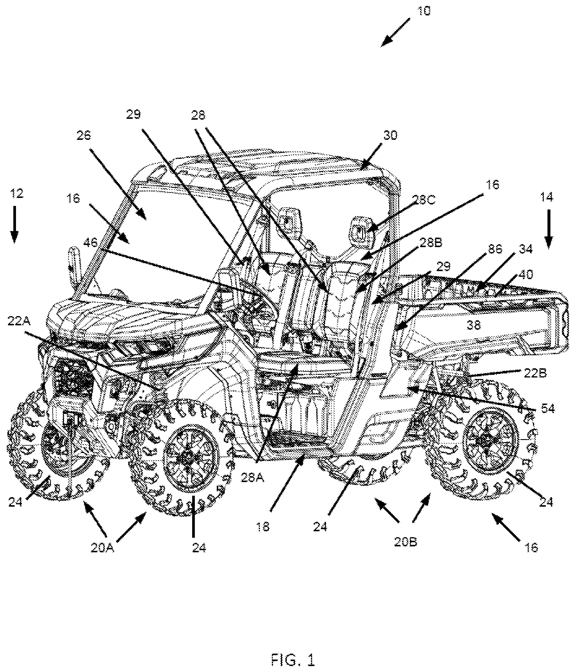 Patent US12455002 — Air intake assembly and vehicle having air intake assembly — Figure 1