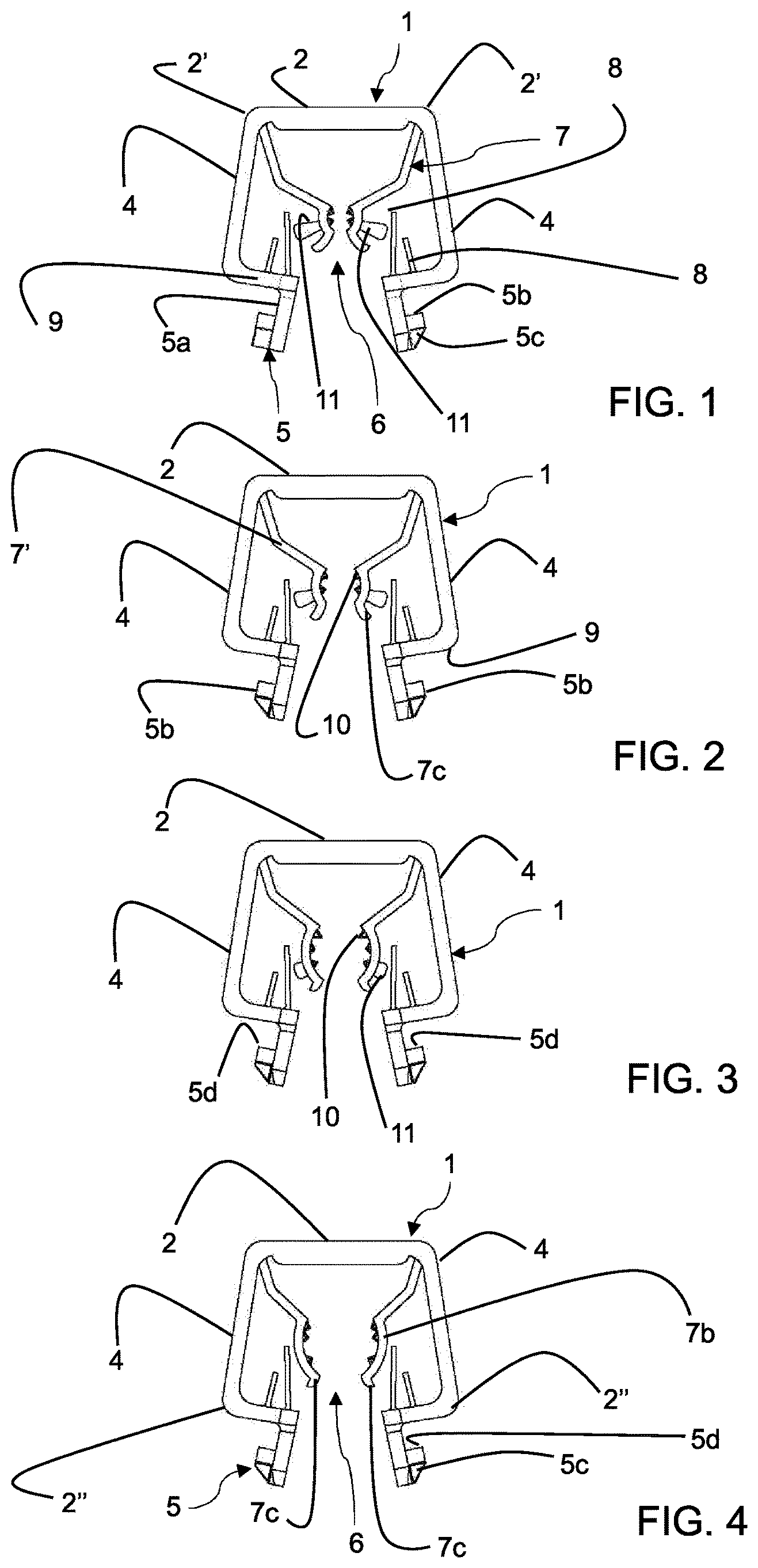 Patent US12455020 — Support collar for elongated cables, tubes or the like — Figure 1