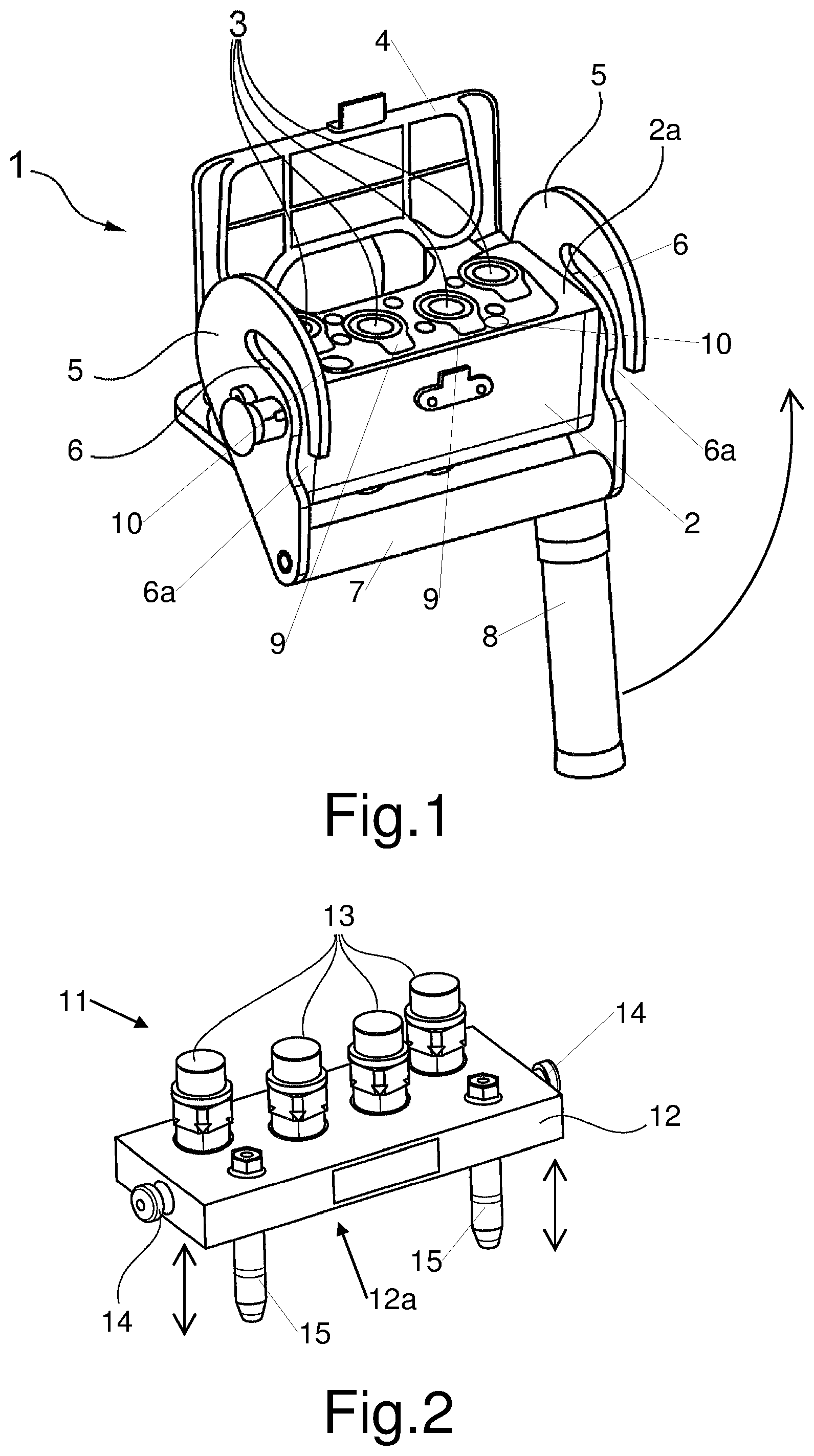 Patent US12455033 — Connector for hydraulic lines, multi-connector device for this connector and tool for mounting and/or dismounting the connector — Figure 1