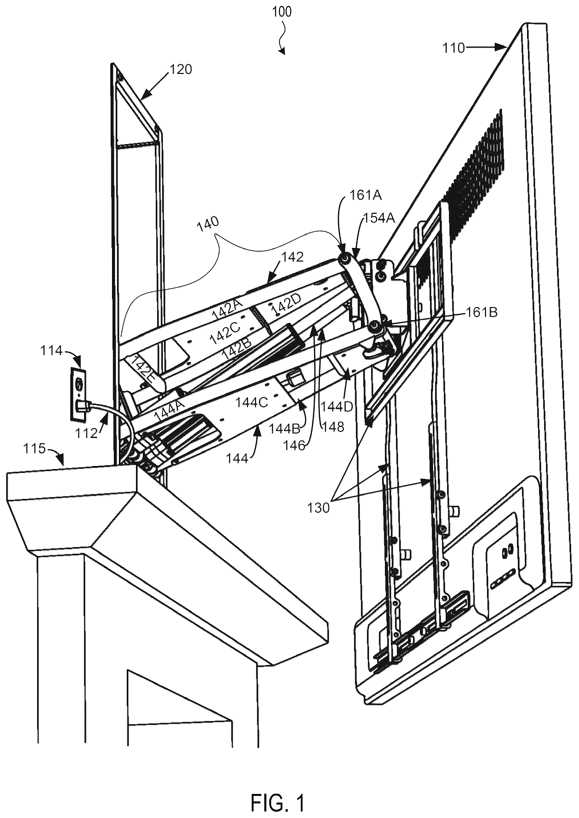 Patent US12455041 — Display mount assembly — Figure 1