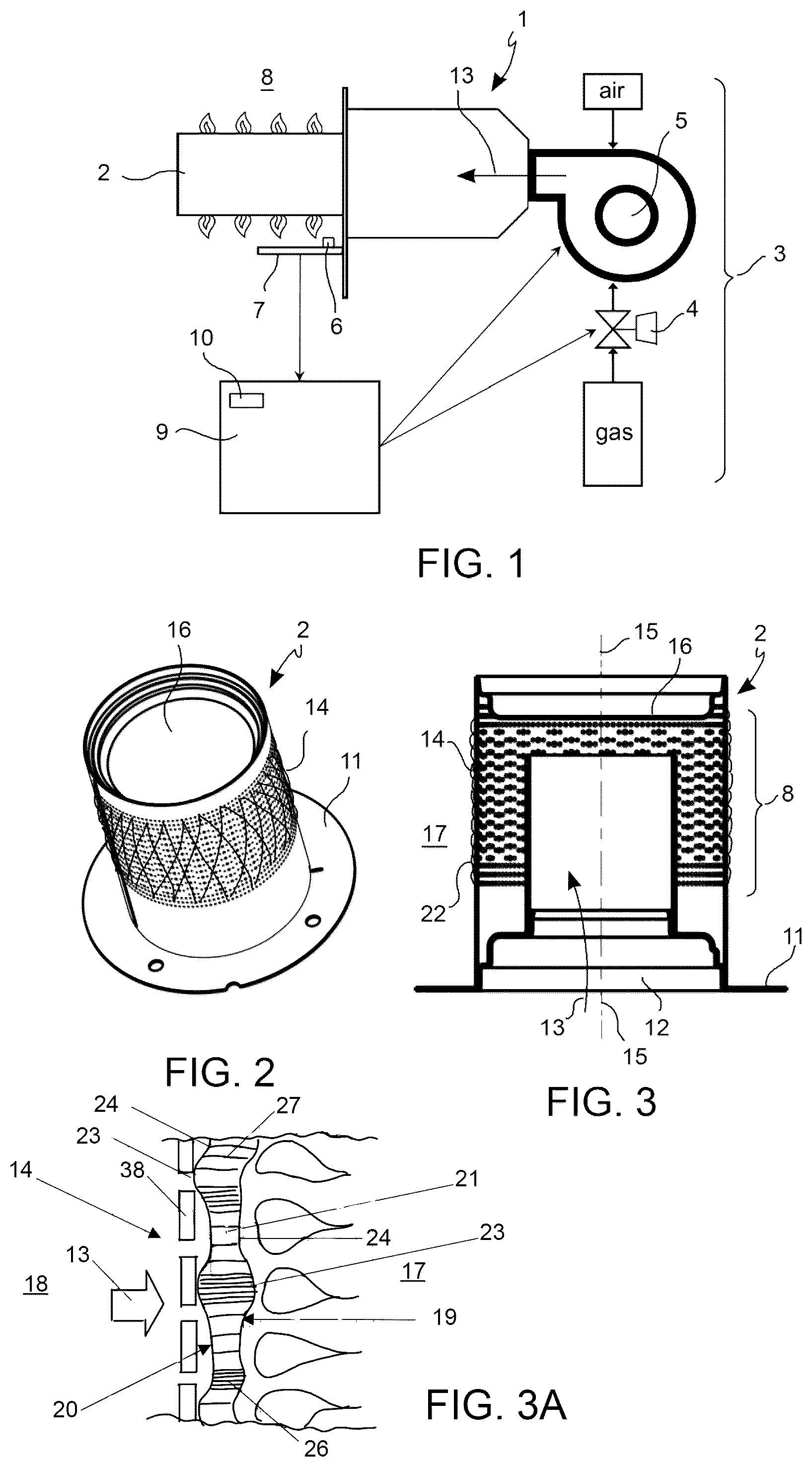 Patent US12455073 — Combustion membrane for a gas burner — Figure 1