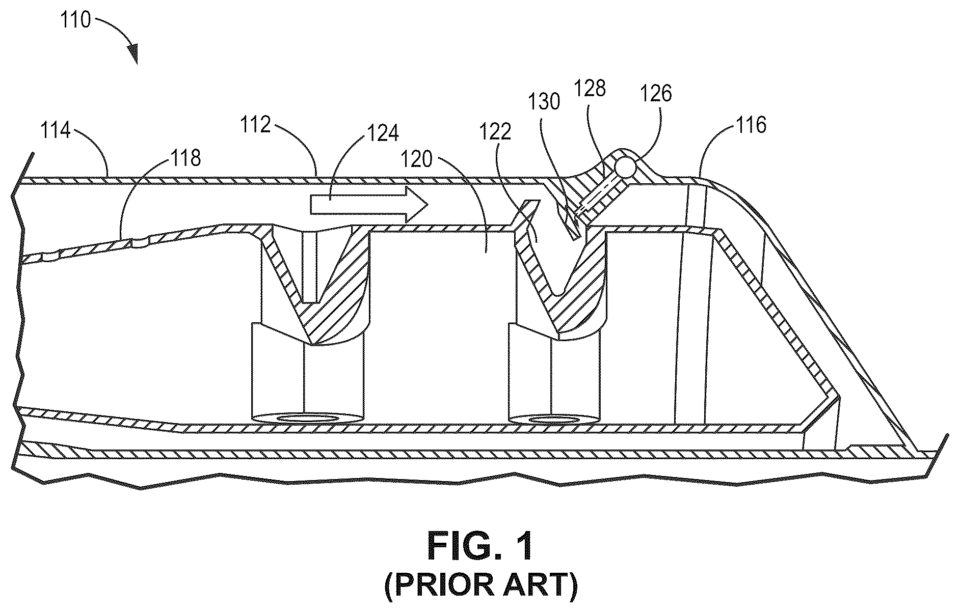 Patent US12455078 Figure 1 – Unitary case integrated flow scoops