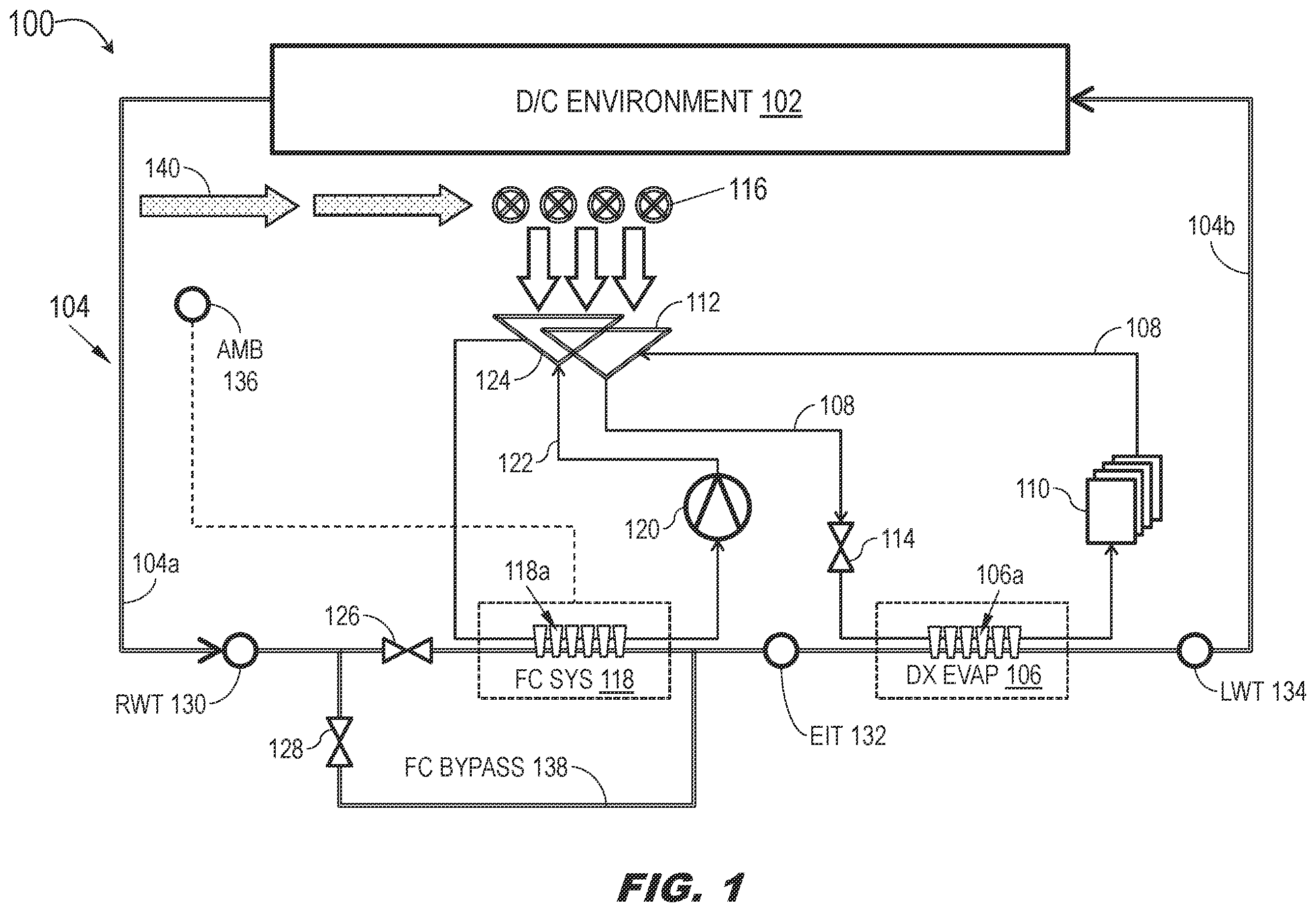 Patent US12455093 — Time-based energy efficient safe mode for freecooling unit — Figure 1