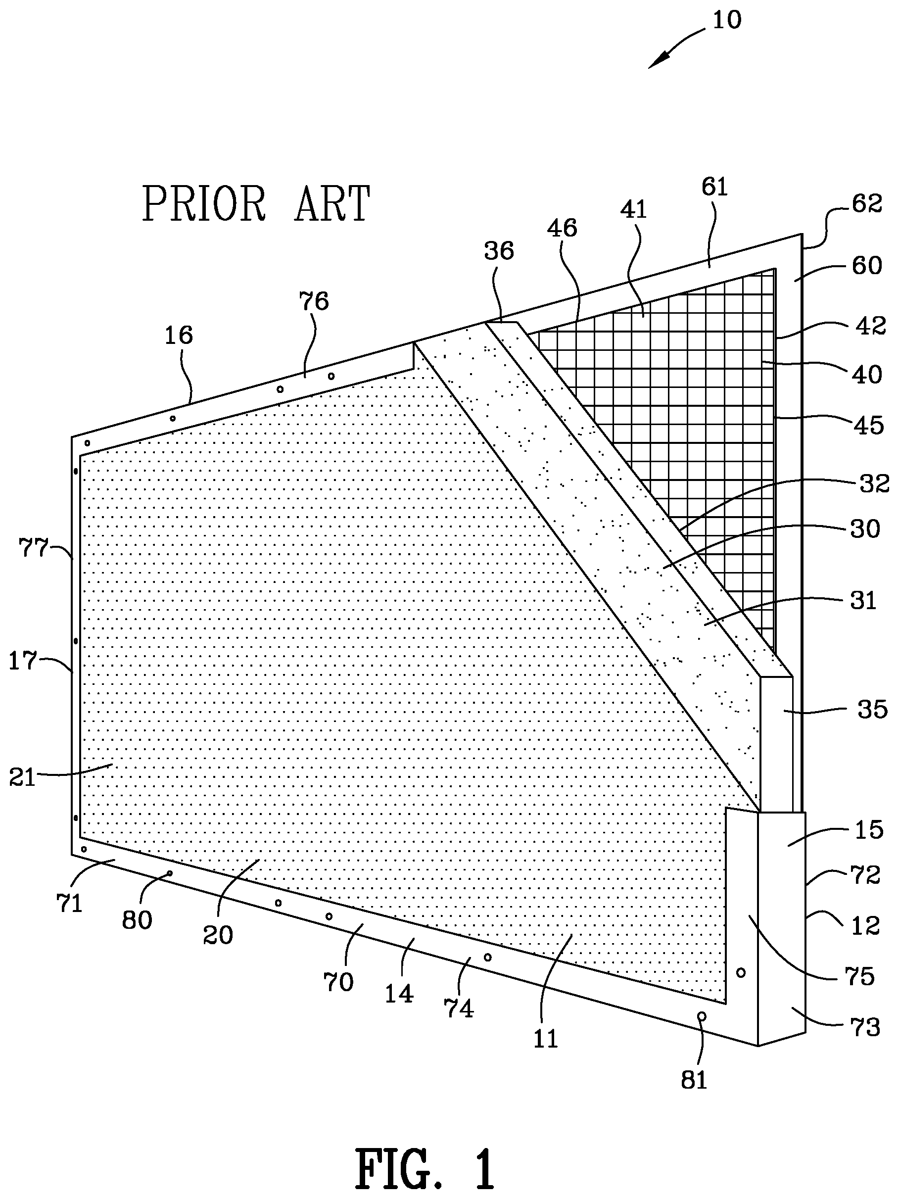 Patent US12455145 — Ballistic sound reducing panel — Figure 1