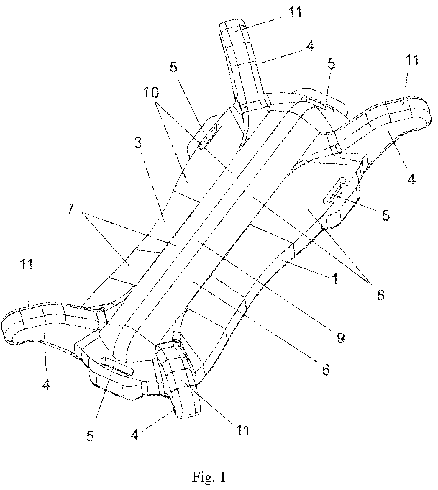 Patent US12455148 Figure 1 – Anti-mine pad “SafeStep”