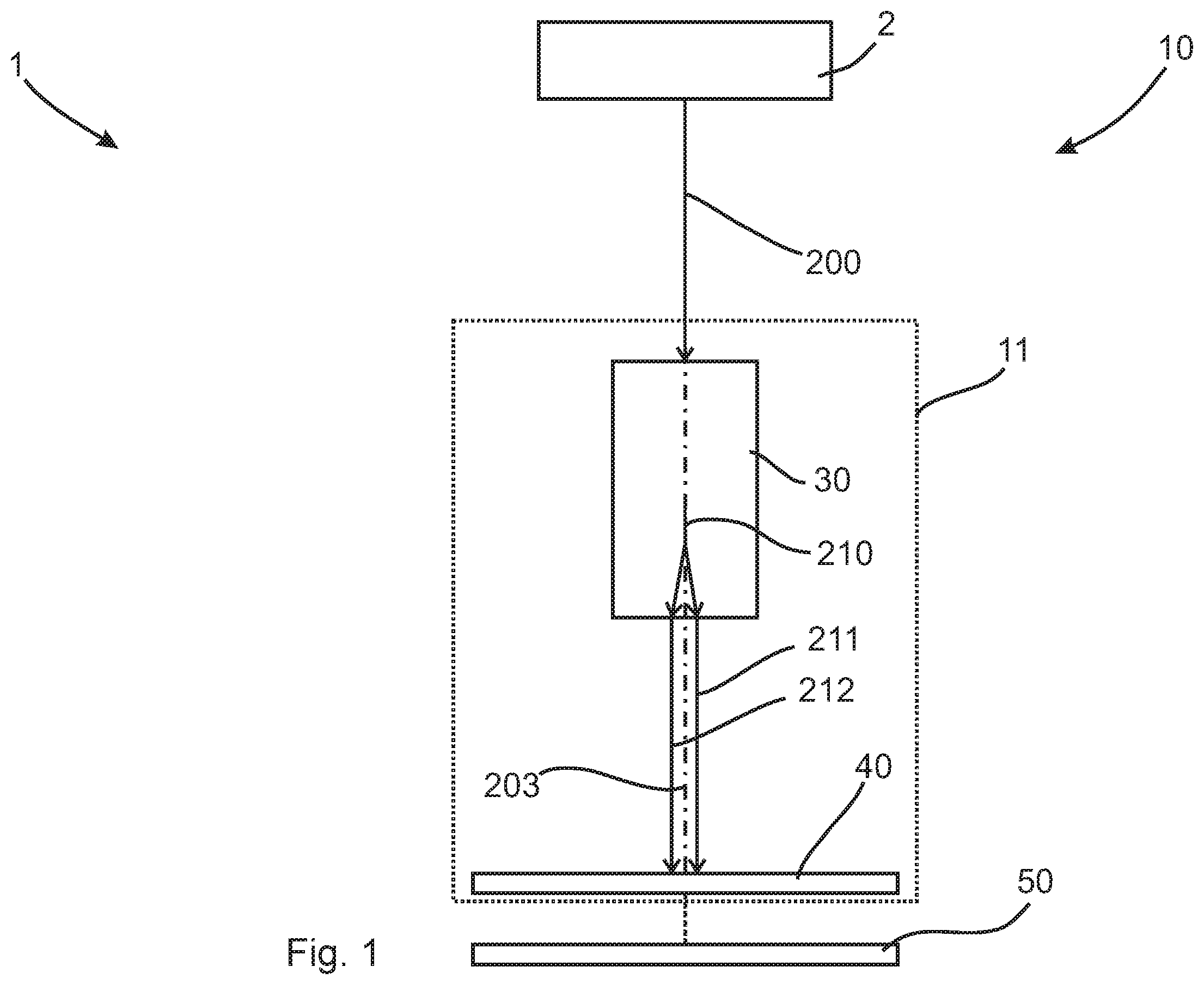 Patent US12455161 — Measurement device for measuring light, measurement system and measurement method for detecting light parameters — Figure 1