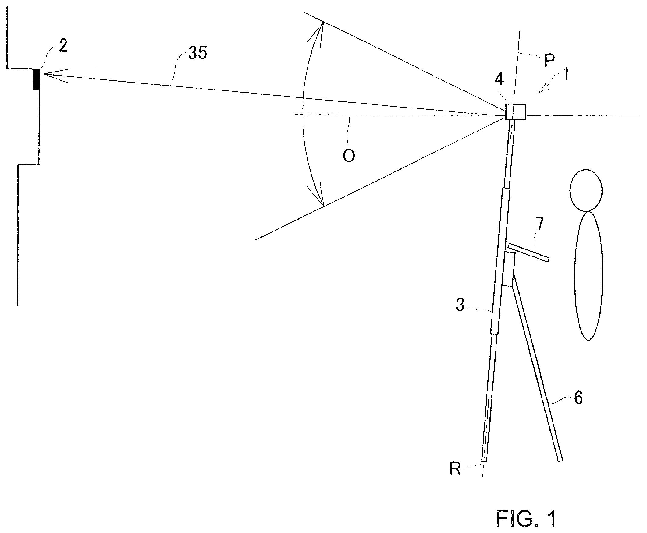 Patent US12455164 — Surveying instrument, surveying method and surveying program — Figure 1